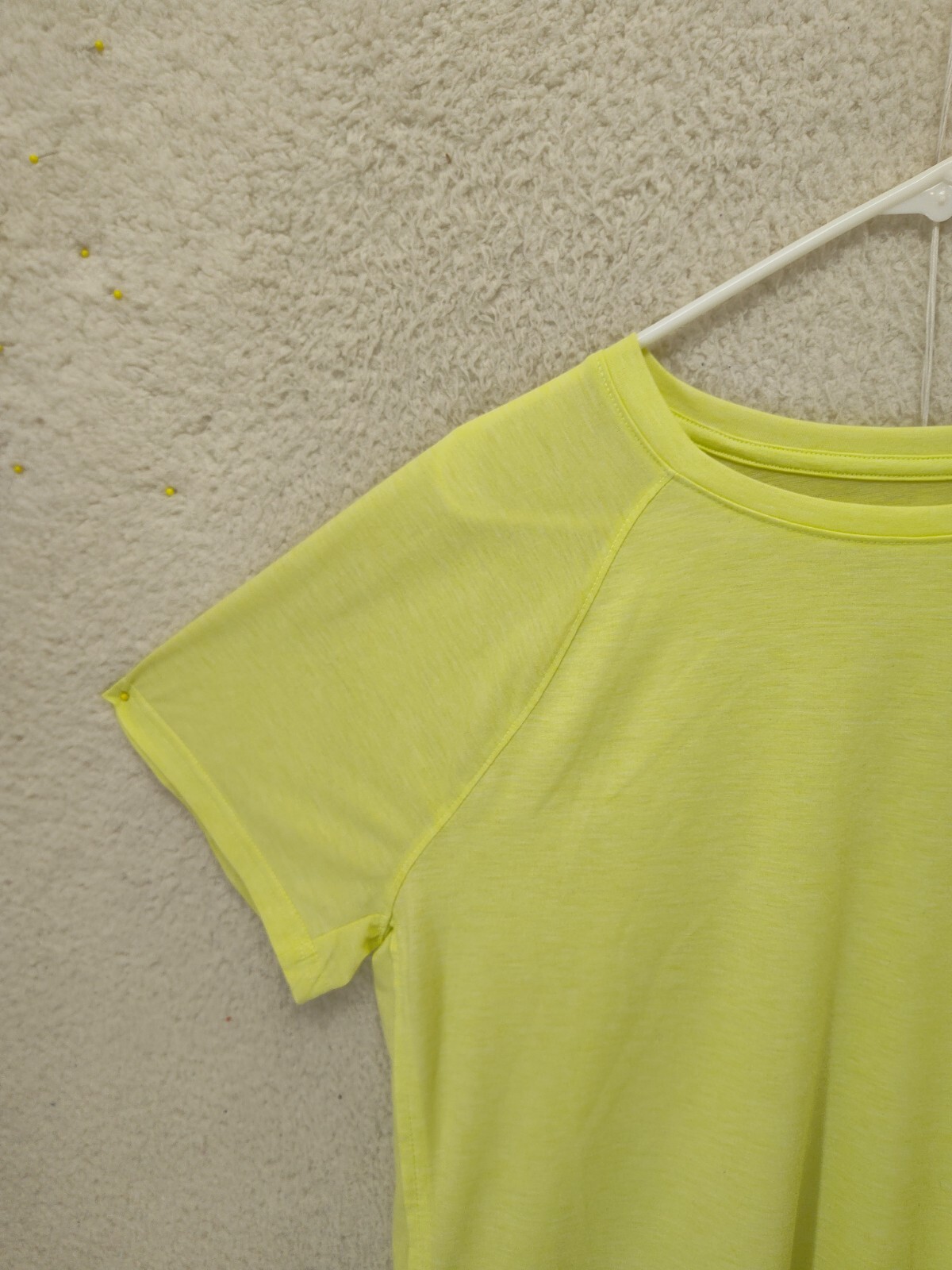 Tek Gear Women Top Extra Large Yellow Poly Blend Short Sleeve Workout Gear