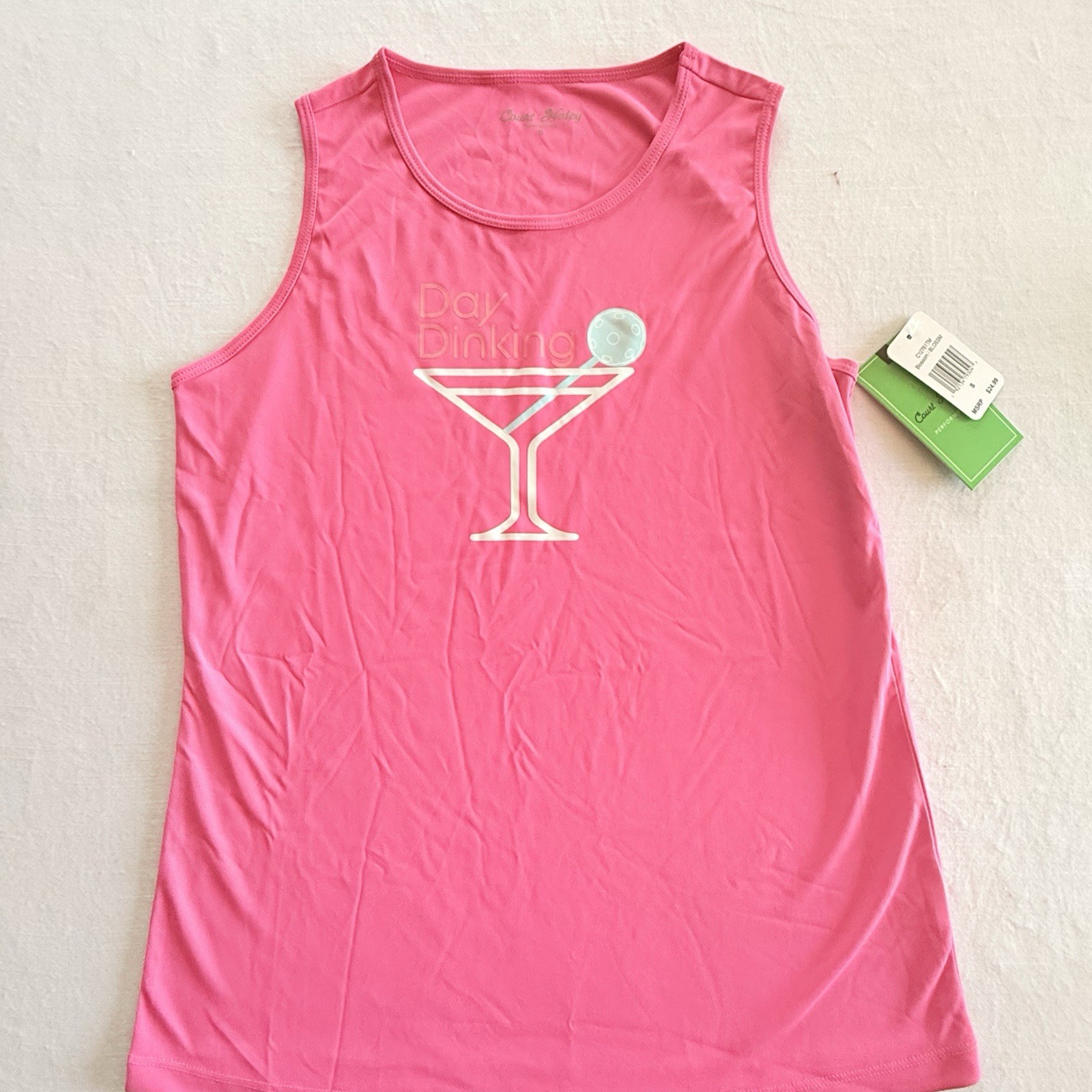 Court Haley Women’s SZ-SM Day Dinking Pickleball Tank, Moisture Wicking, NWT