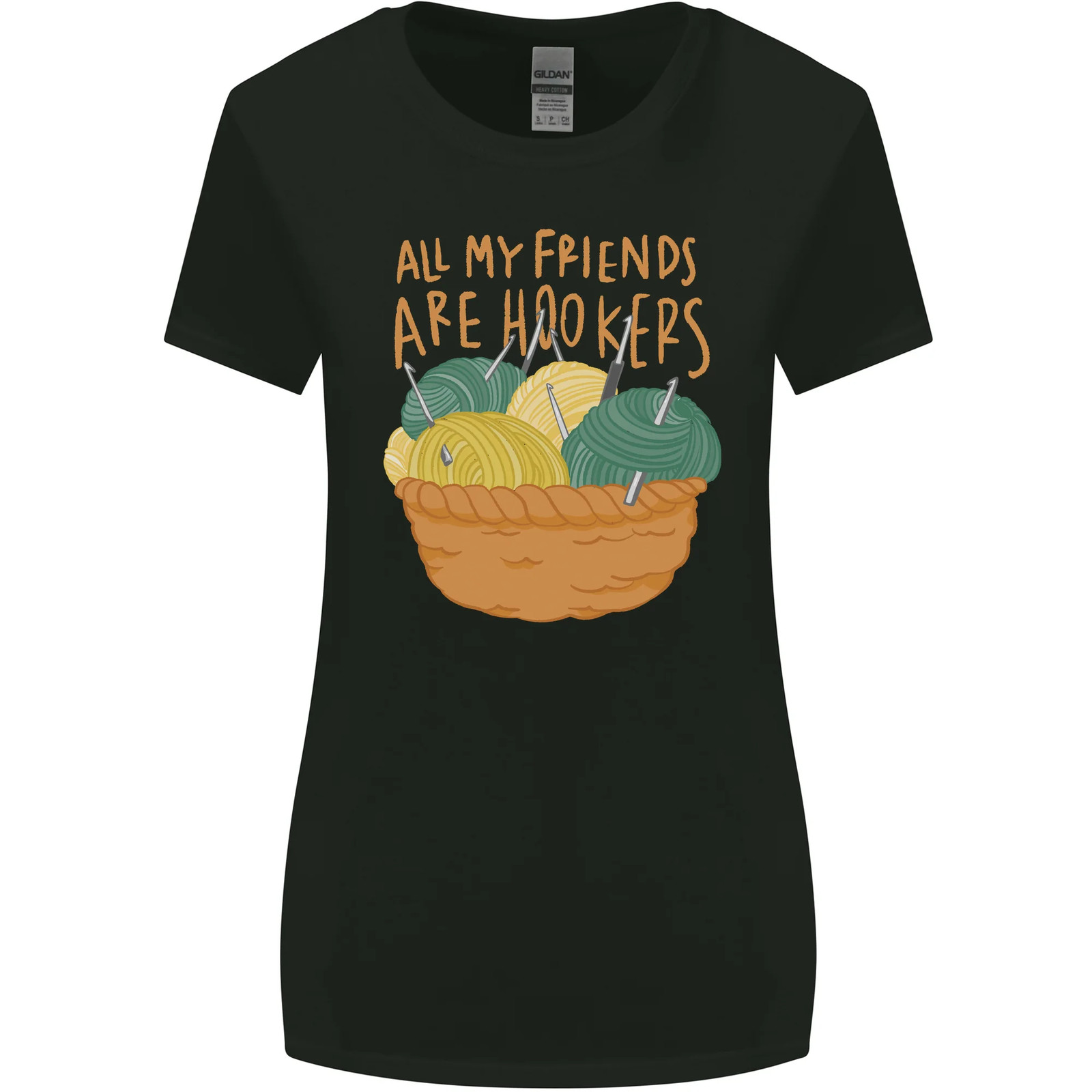 Friends Hookers Funny Crochet Knitting Womens Wider Cut T-Shirt