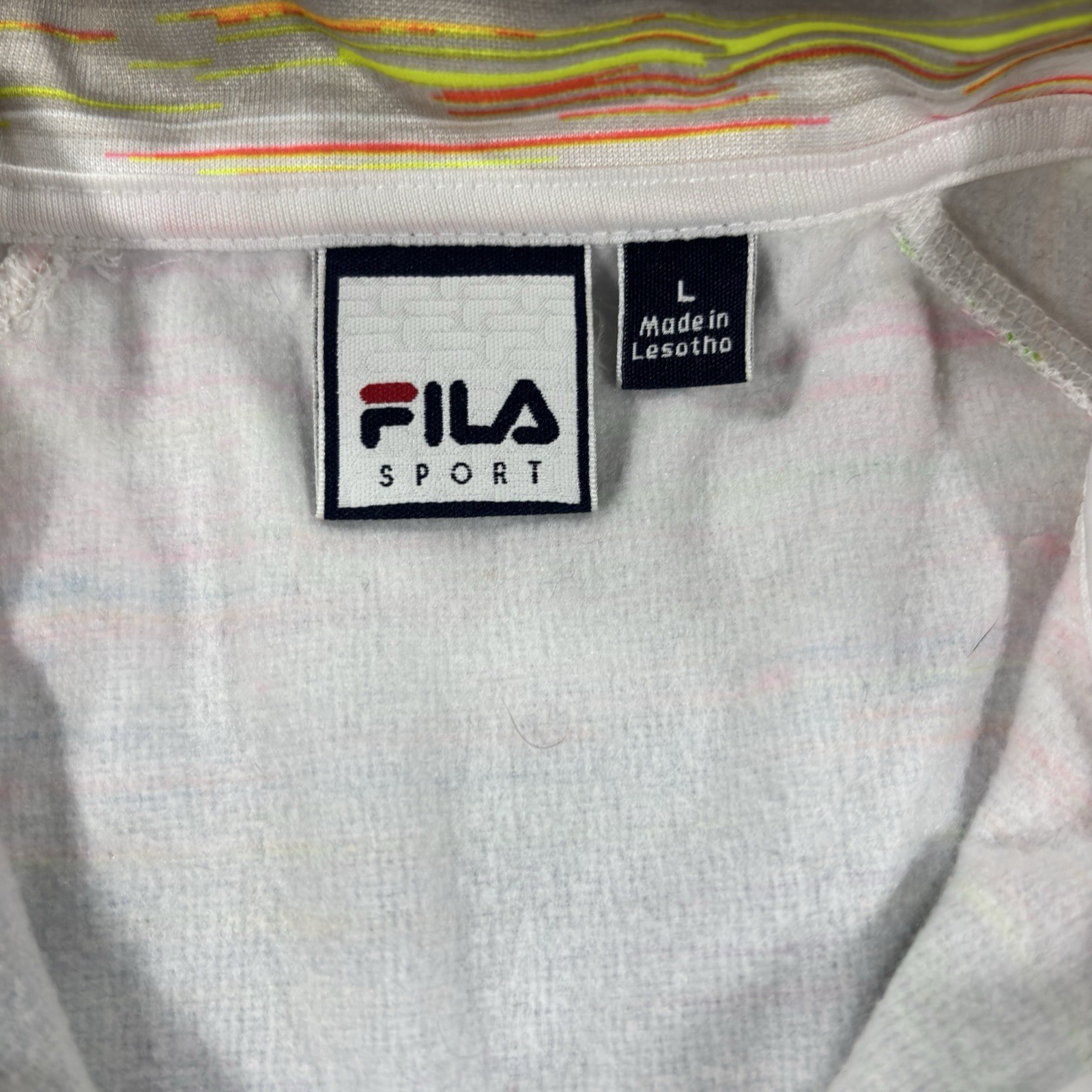 Fila Sport Performance 1/4 Zip Pullover Women’s LG Running Jogging Colorful