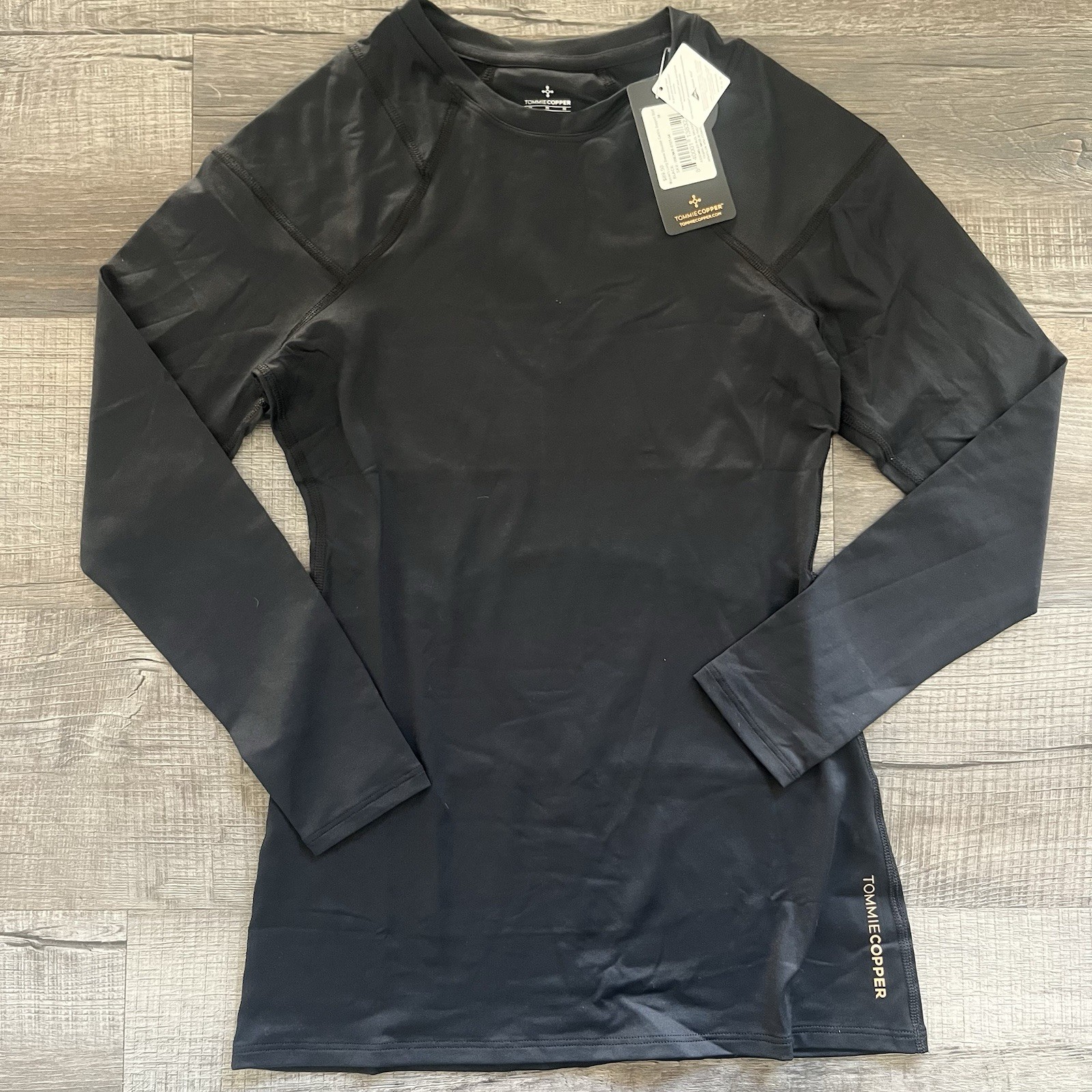 Tommie Copper Shirt Womens Med Shoulder Centric Support Shirt Black Long Sleeve