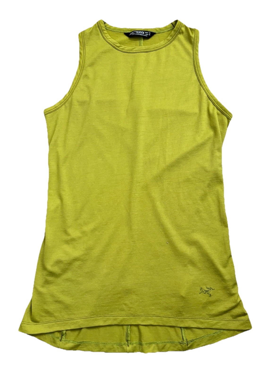 Arc’teryx Tank Top Womens Medium Chartreuse Sleeveless Athletic Hiking Shirt