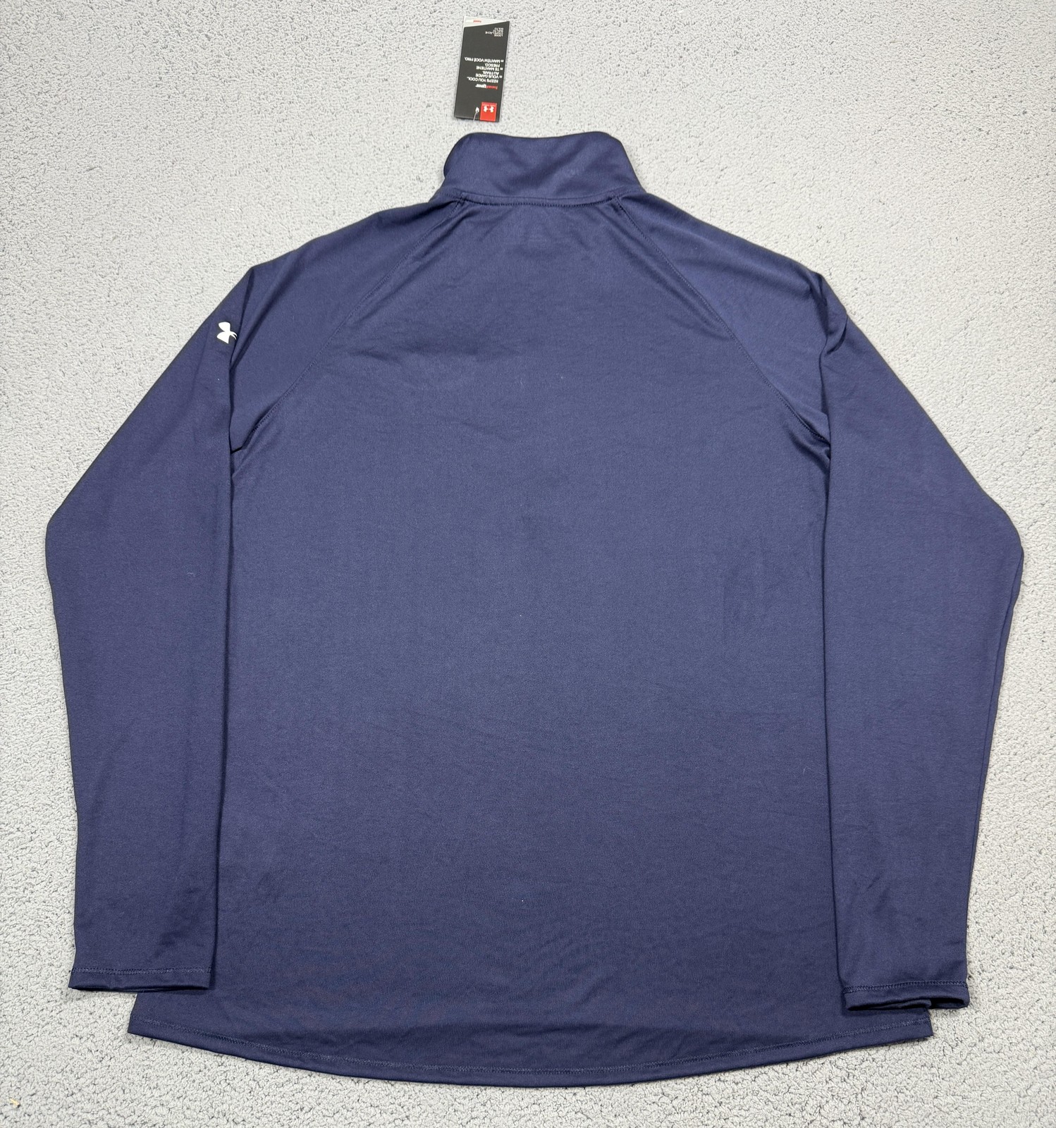 NWT Under Armour Pullover Womens Large Blue Long Sleeve 1/4 Zip HeatGear Barilla