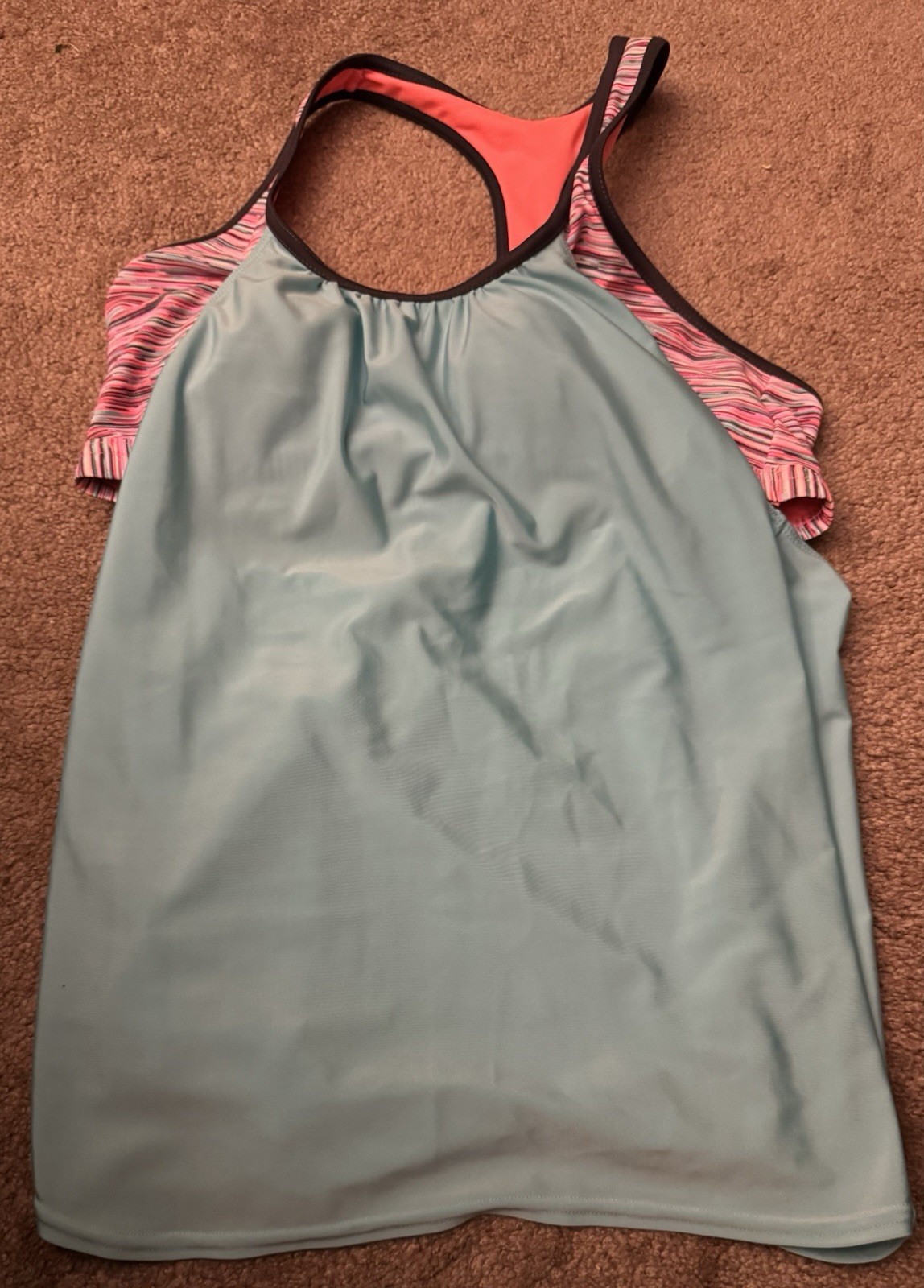 NWT ZeroXposur Women’s Racerback Tankini, Yoga Swim Gym Running, size 12