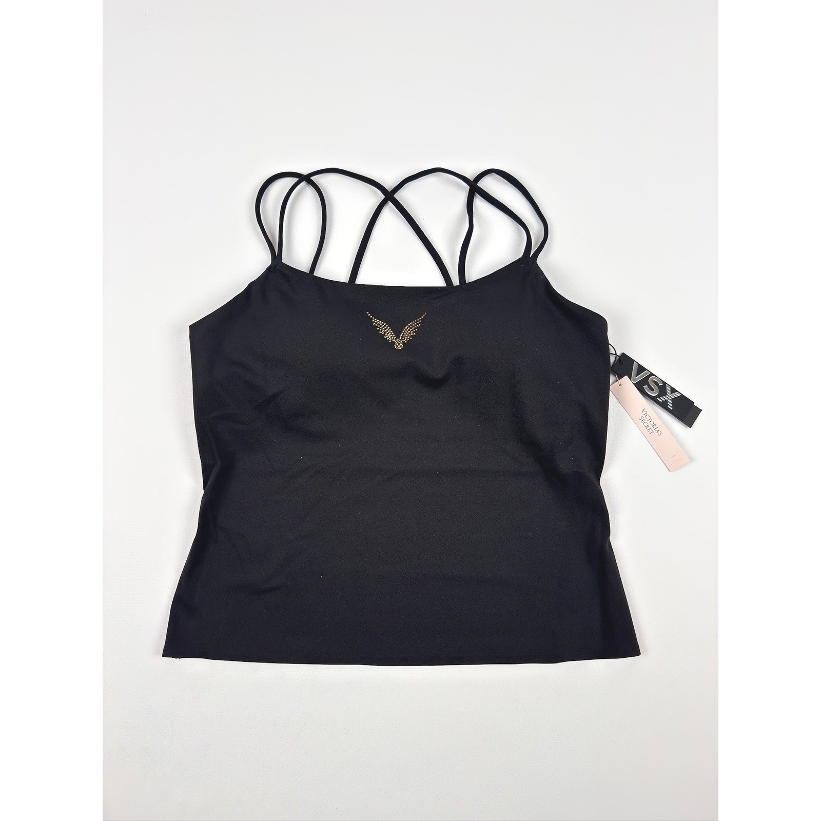 Victoria’s Secret VSX Elevate Backstage Strappy Tank Top Black Medium