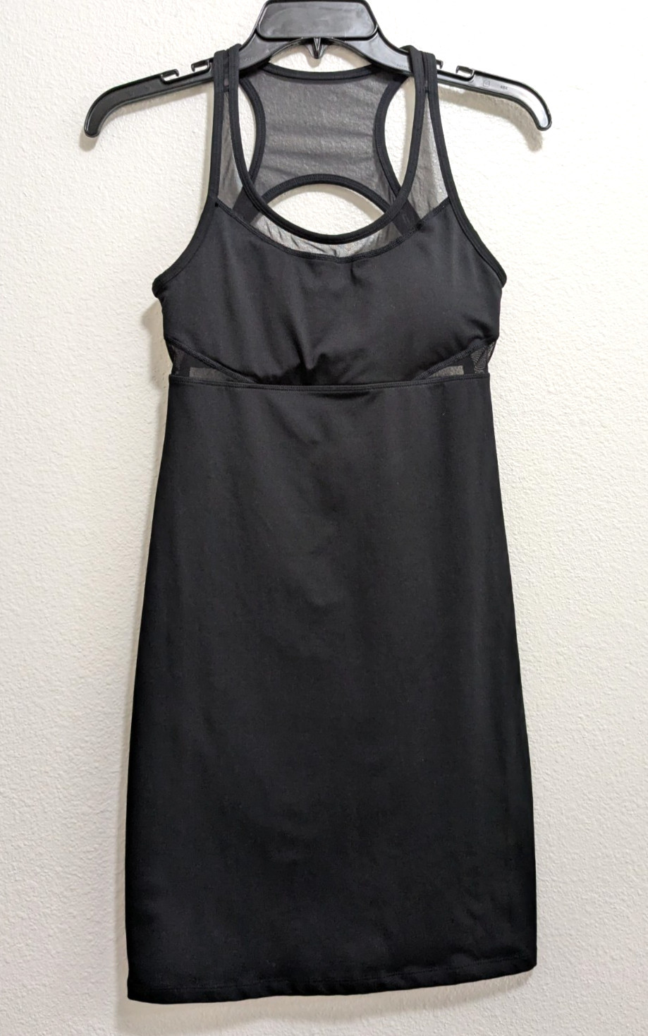 Fabletics Tropez Cut Out Strappy Athletic Dress Women’s Small Built In Bra Black