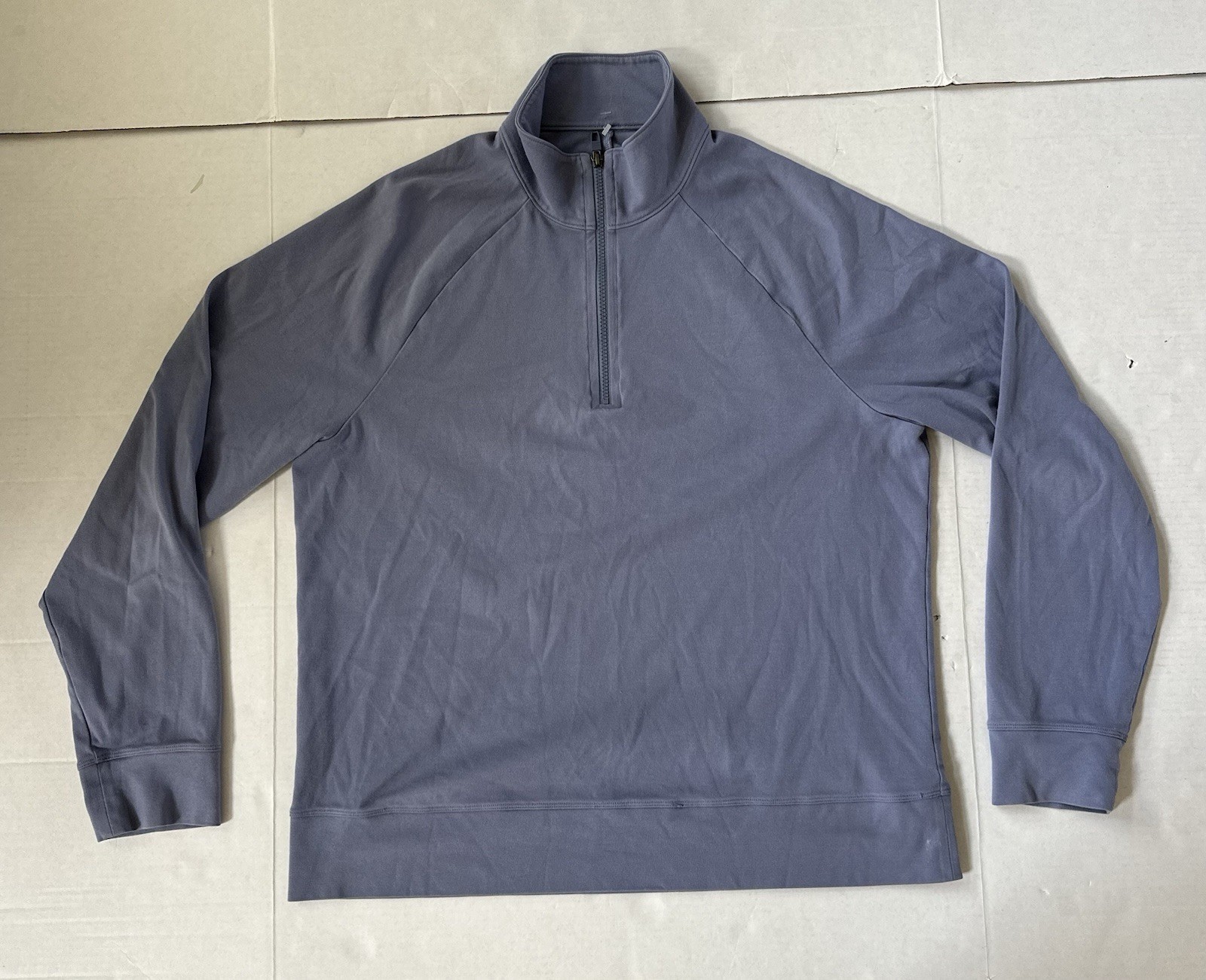 Lululemon Quarter Zip Pullover Long Sleeve Blue Size 44 X 26.5