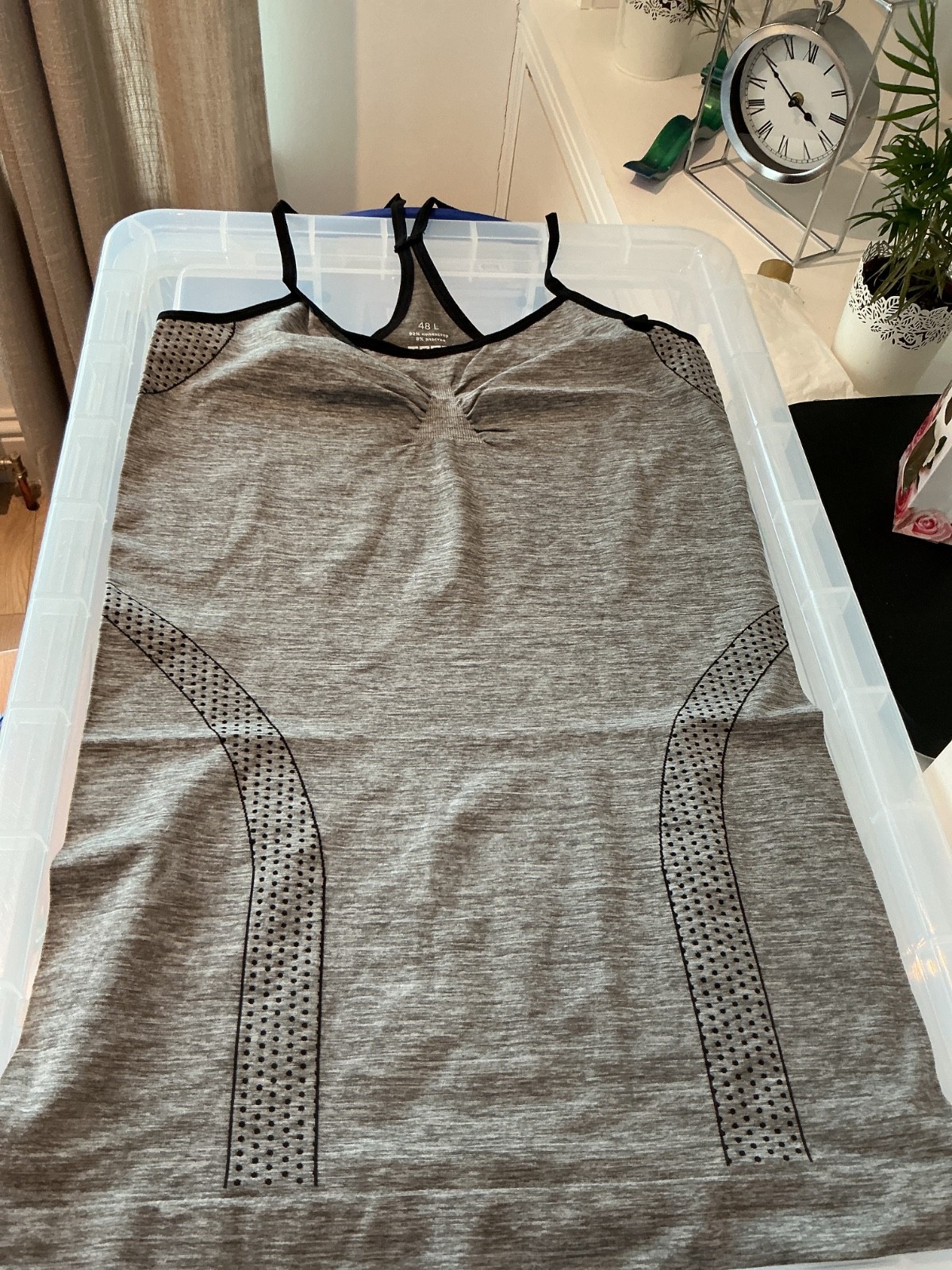 Tboe grey coloured vest top size M