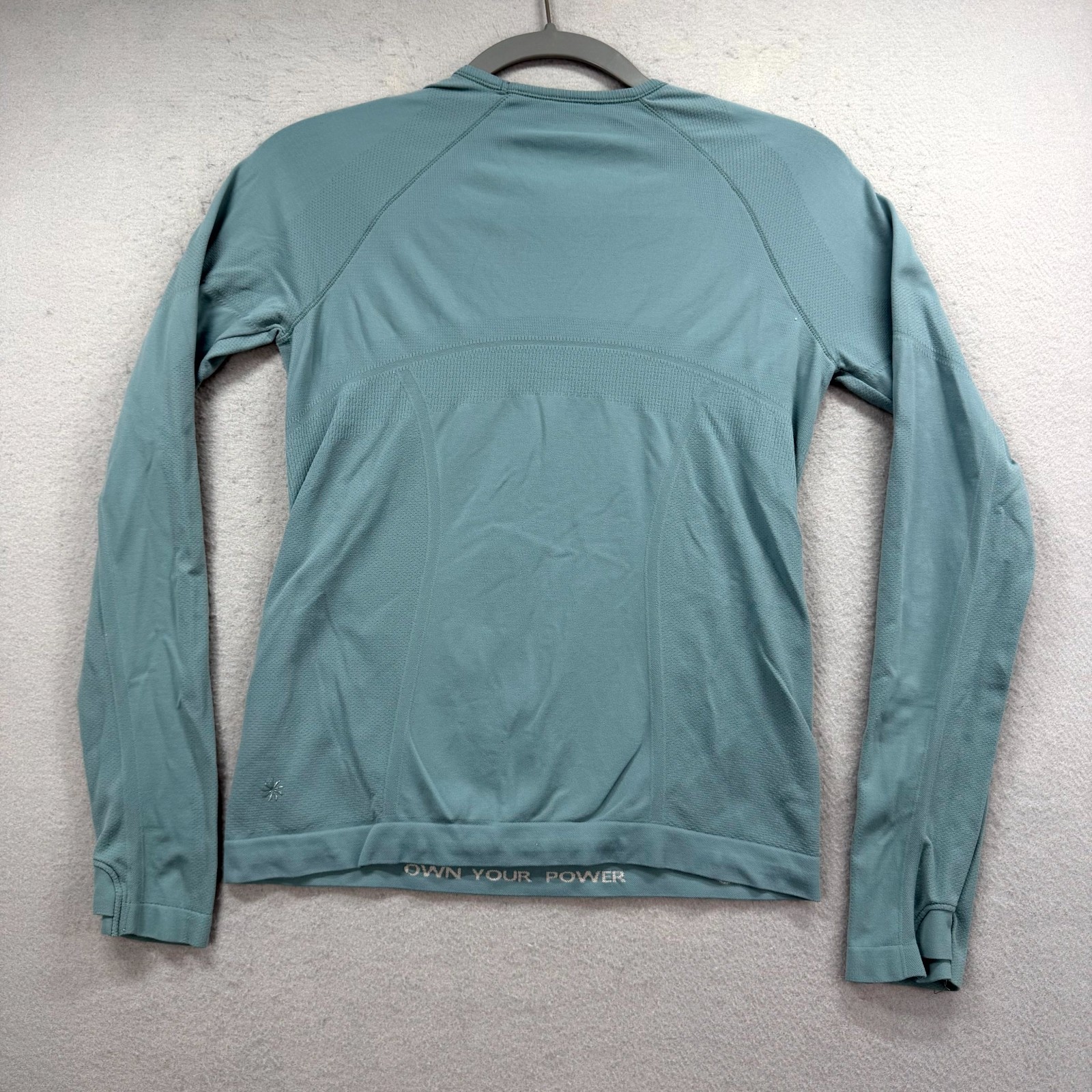 Athleta Ascent Seamless Top Women S Dusty Jade Green Engineered Knit Lightweight