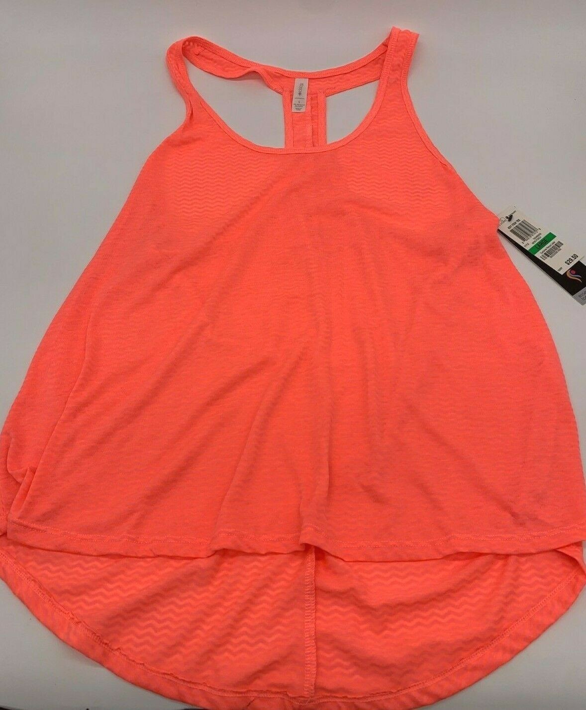 Ideology T-Back Burnout Essential Tank Neon Punch Size Large