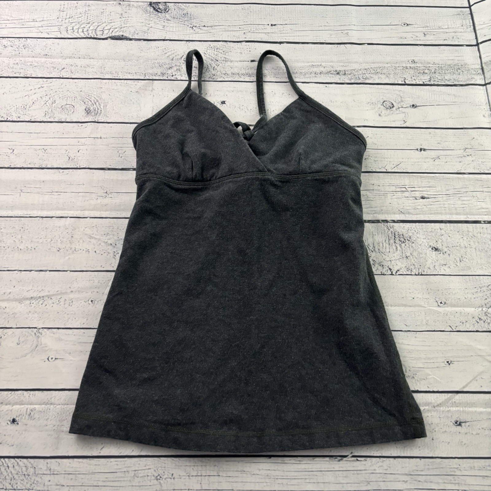 Lululemon Strappy Sweetheart Cut Athletic Tank Top Women’s 6 Gray