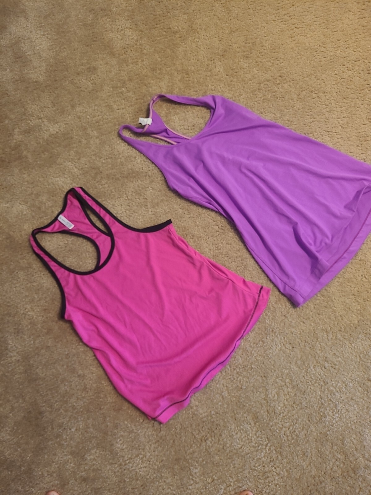 Two Pink And Purple Workout Tanks Size Small Womens