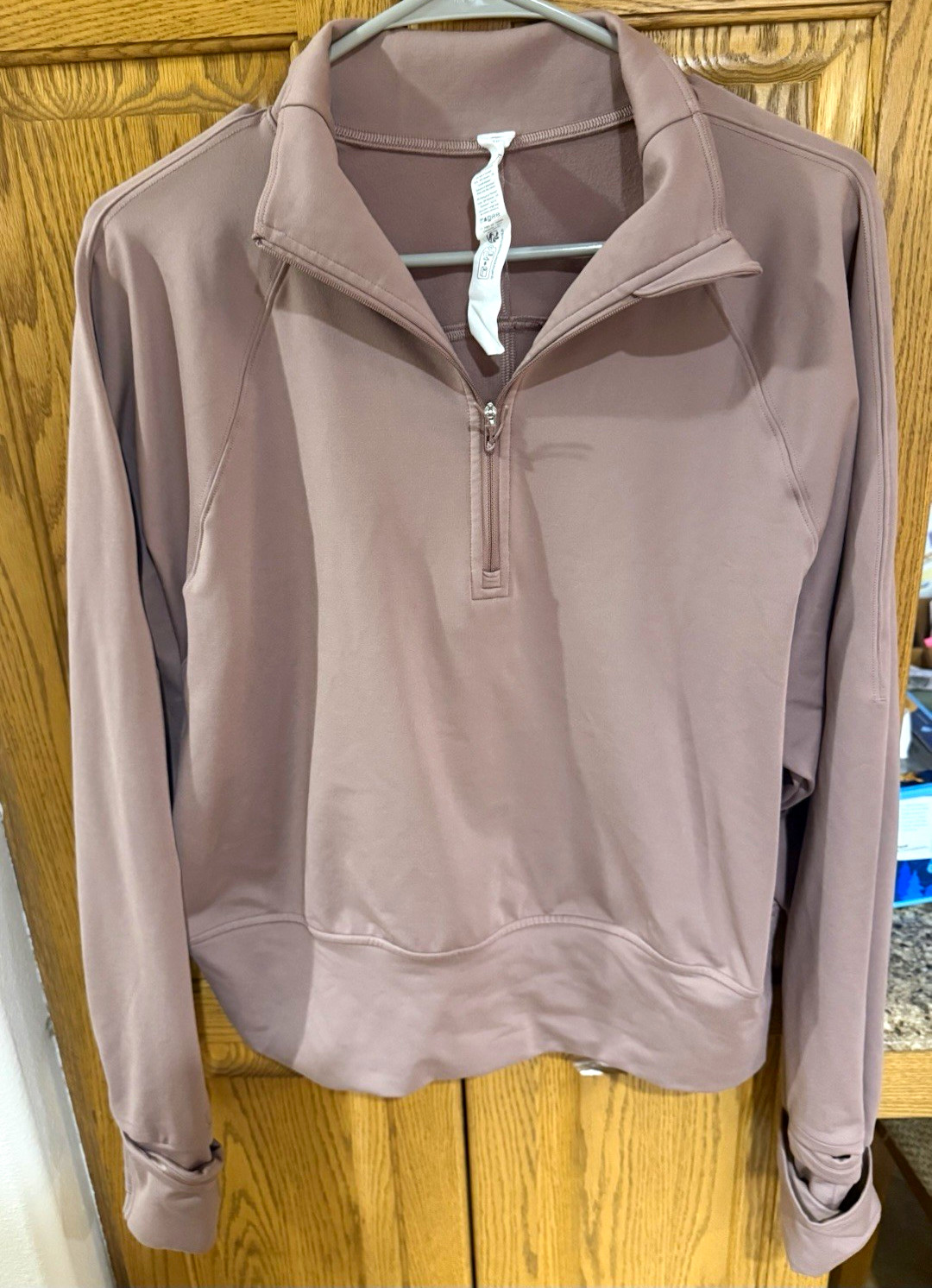 lululemon Purple 1/4 Zip Mock Neck Stretch Pullover Long Sleeve, 10