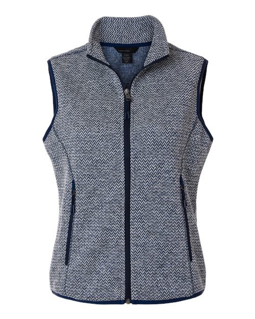 North End Women’s Jasper Jacquard Fleece Vest NE731W
