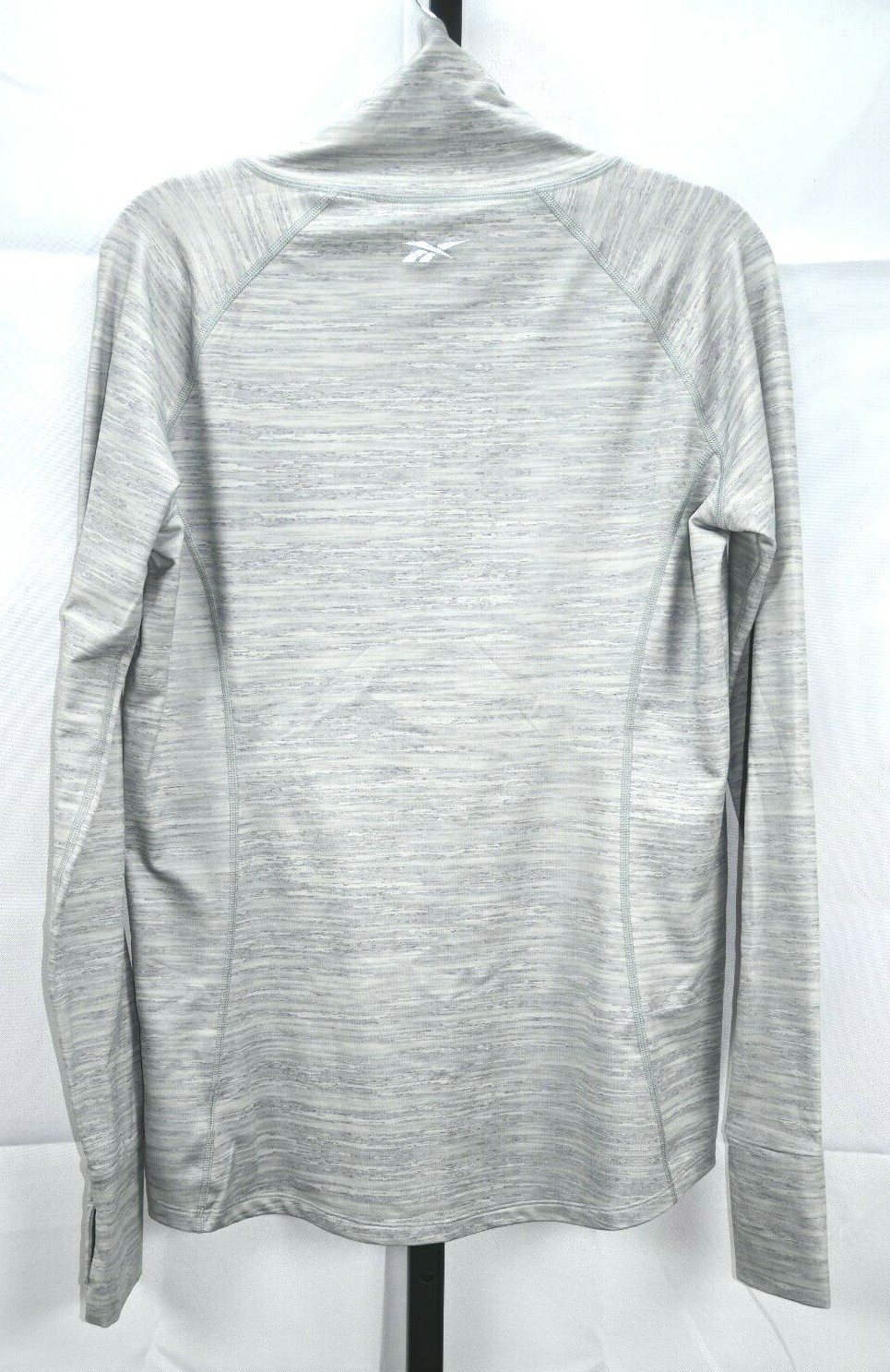 Reebok Gray & White Pullover Long Sleeve High Neck Top Size XL RN#104141