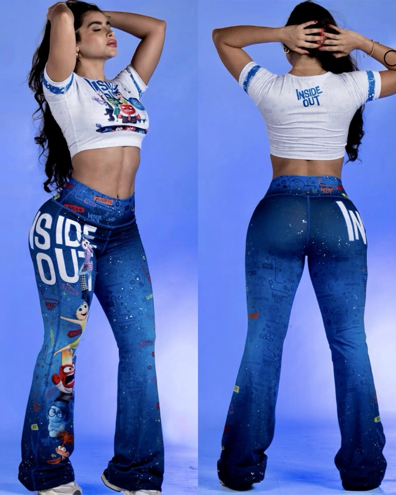 Colombian Brazilian Women’s Set Bell Boot Pants & Top Microfiber S M L Emoji
