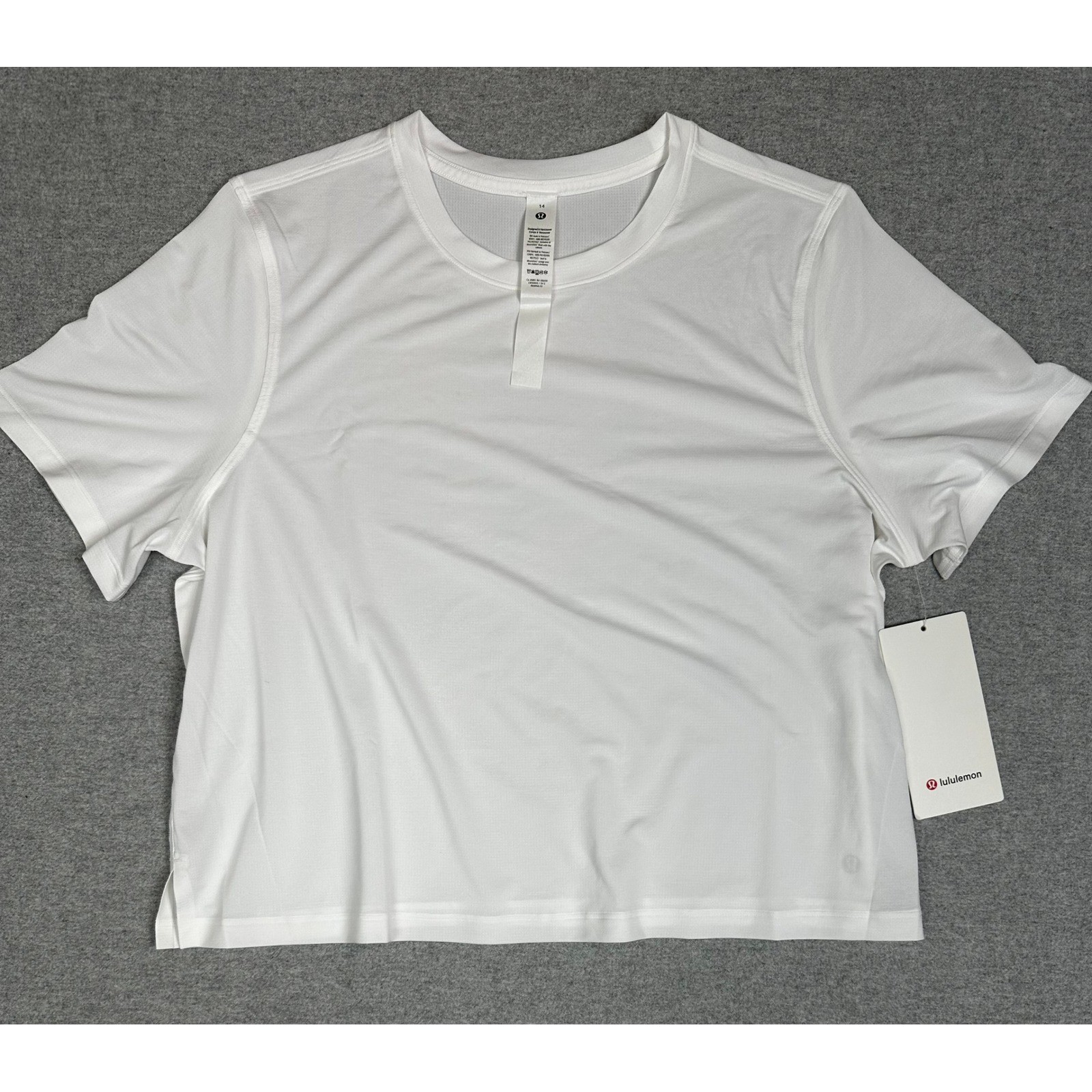 Lululemon Ultralight Waist Length T-Shirt White 14 NWT