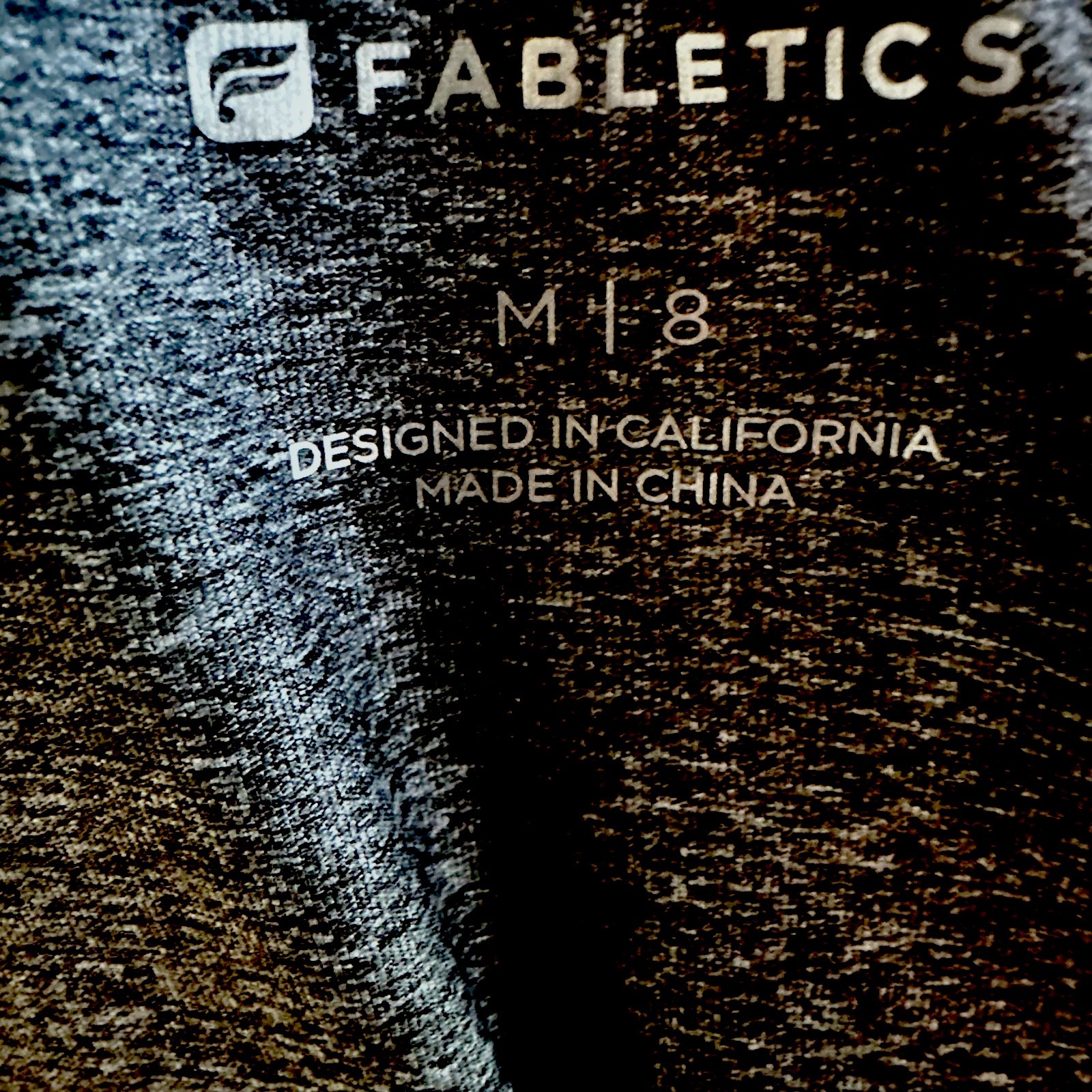 Fabletics Womens Shirt Medium Black Camo Long Sleeve Mesh Thumb Holes Athleisure
