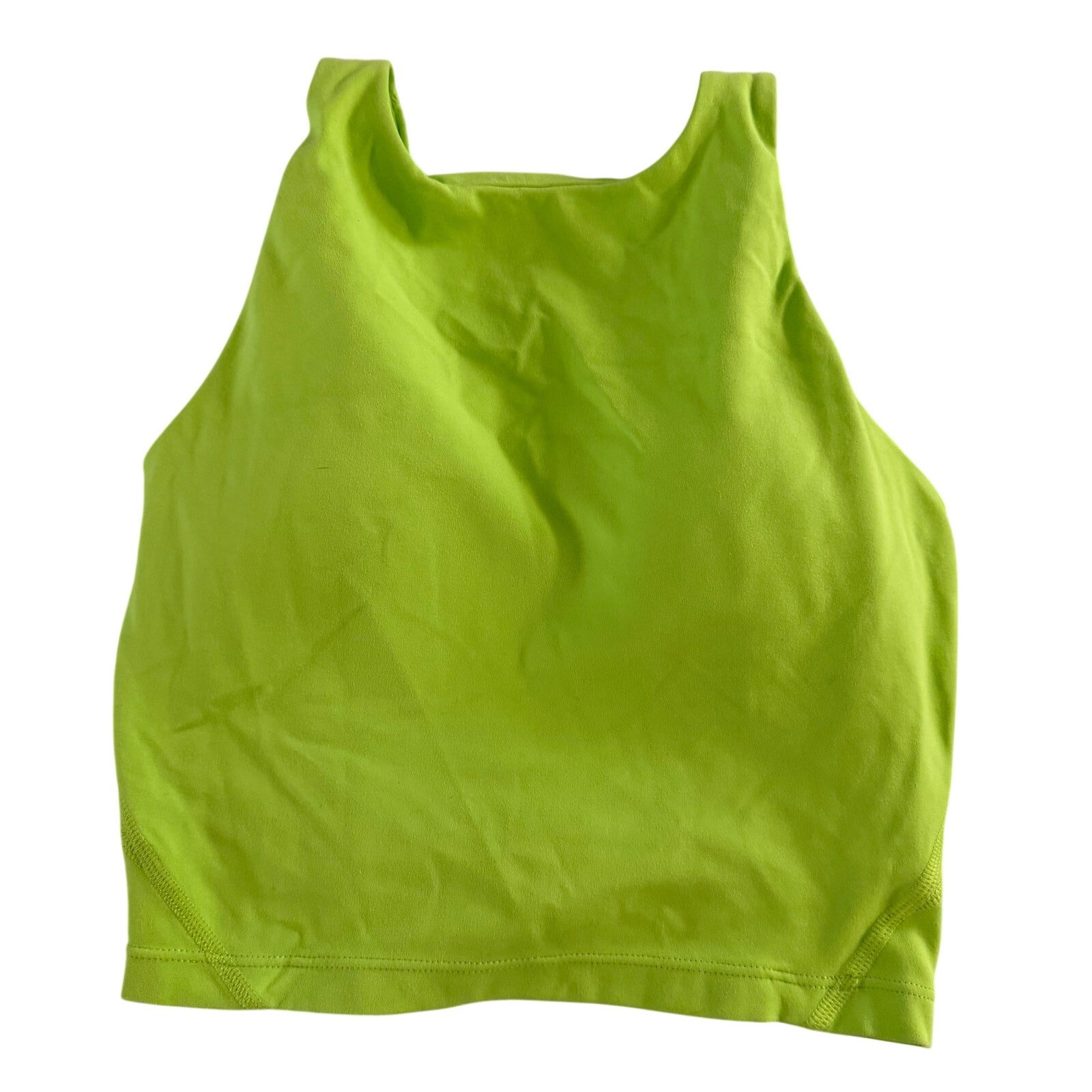 CRZ Yoga lemon citrus sz S tank top crop built in bra no pads yoga activewear
