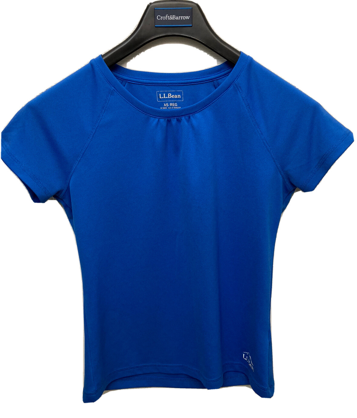 WOMEN’S LL BEAN Athletic T Shirt/XS/Lightweight/Flex Fabric/Blue/Quick-Dry
