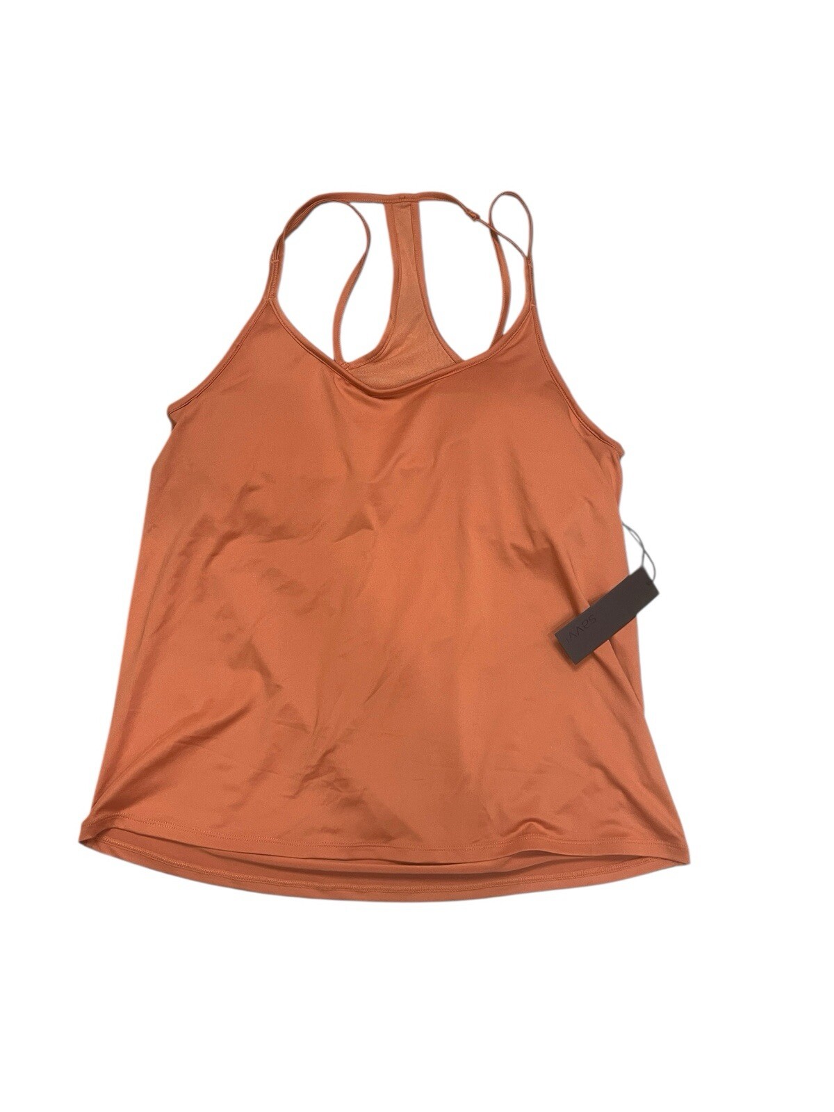 SAVVI Racerback Strappy Criss-Cross Fitness Tank Top Bra w/ Inner Padding Sz M