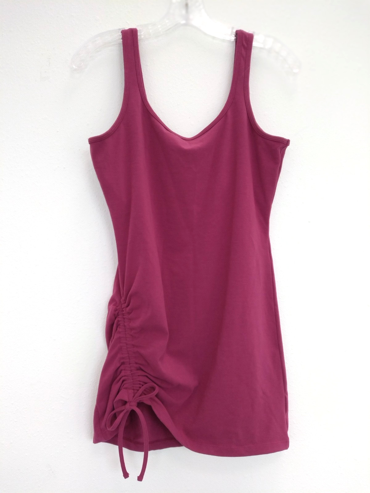 Prana Breathe Tank Shelf-Bra Pink M Ruched Sport
