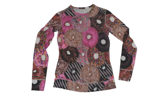 Neff Womens Sprinkle Donut Base Layer Top Cold Weather Shirt New XS, S