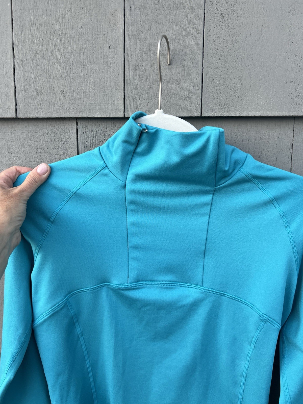 Obermeyer turquoise blue performance stretch base layer S running skiing outdoor