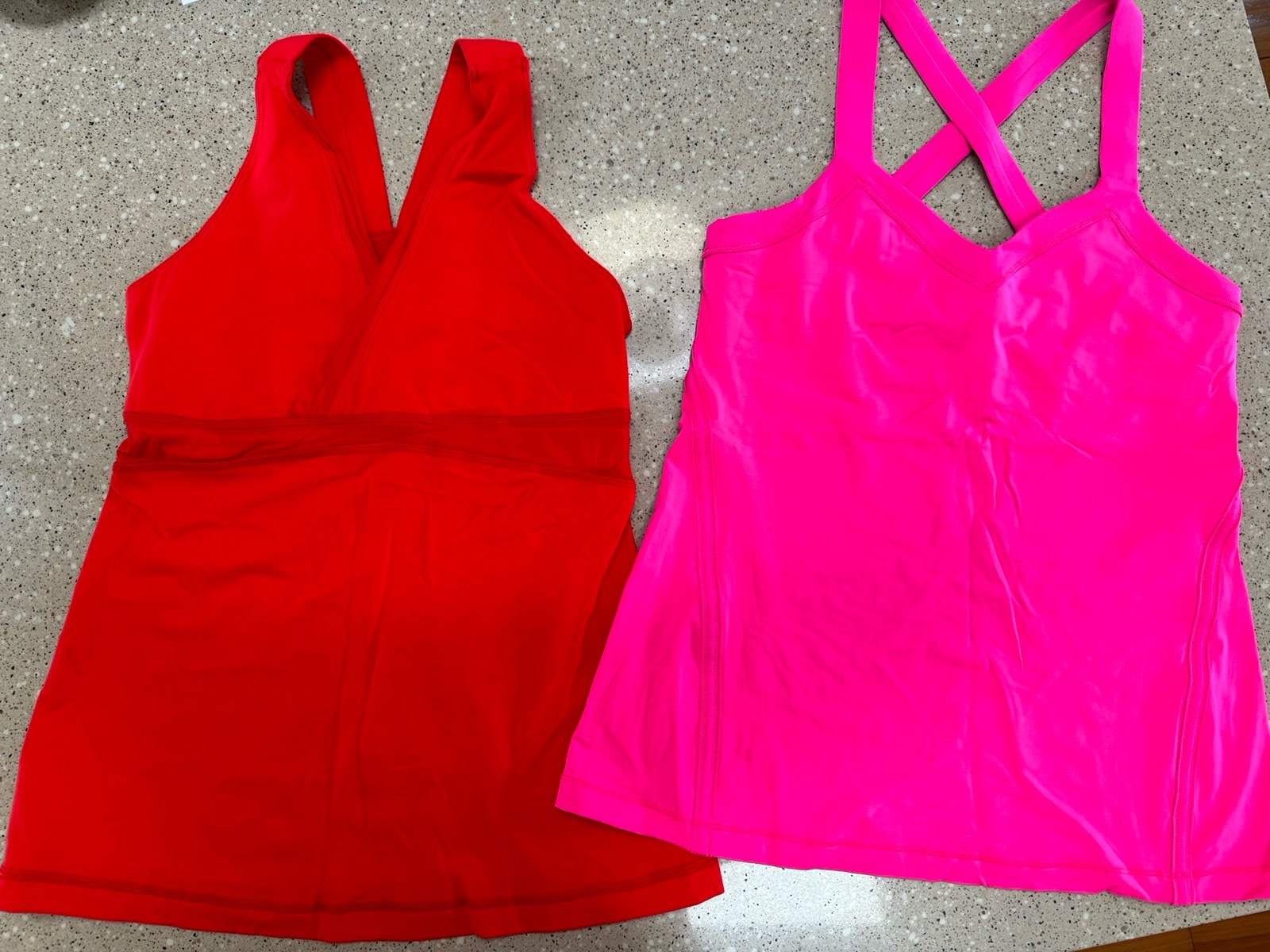 Lululemon Sports Tank, Set of 2, Size 8, Bra Support With Full Length Coverage