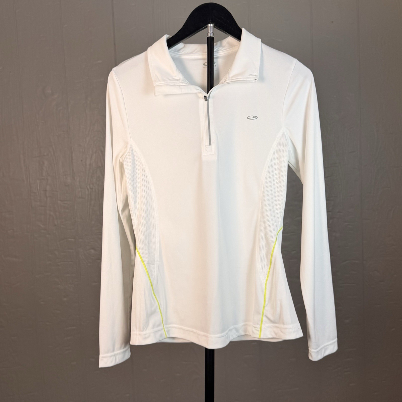 Champion 1/4 Zip Athletic Running Gym Long Sleeve Performance Workout Top M