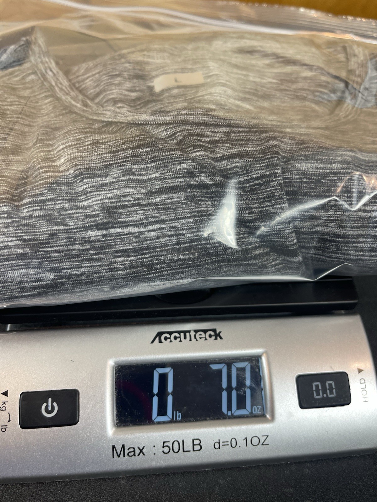 Terramar Base Layer L Gray Space Dye Athletic Long Sleeve Performance Shirt