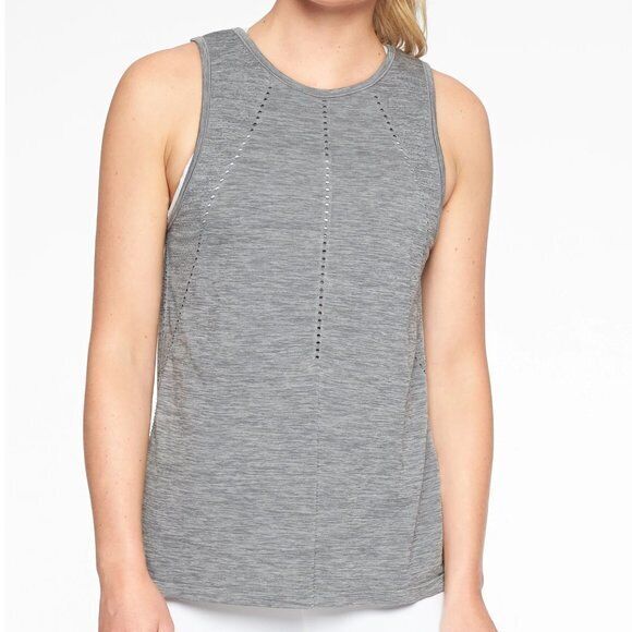 Athleta Foothill Athletic Perforated Tank Top Gray Women’s Size Small H14500