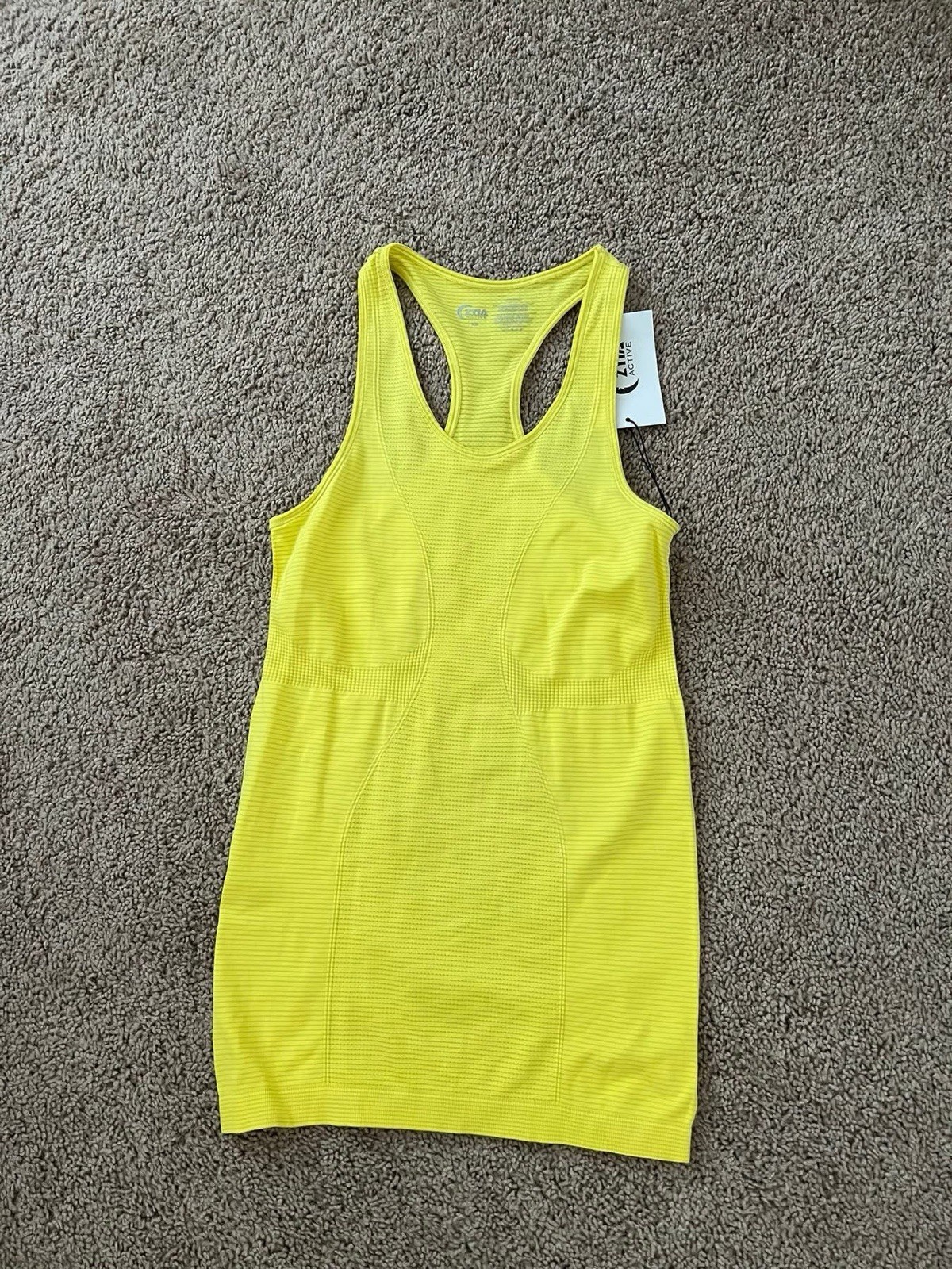 ZYIA Neon Yellow Copper Charged Tank. Size CS
