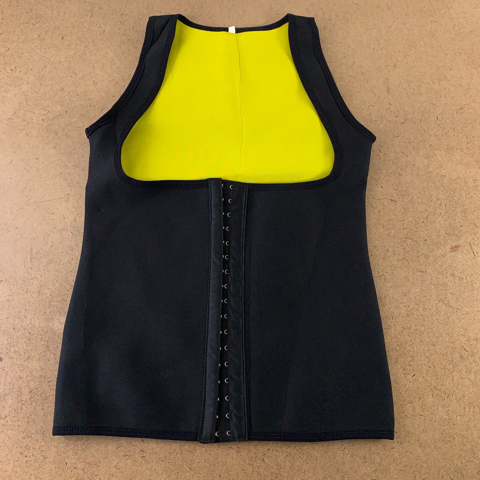 Roseate Women’s Large Black Neoprene Compression Adjustable Sweat Tank Top New