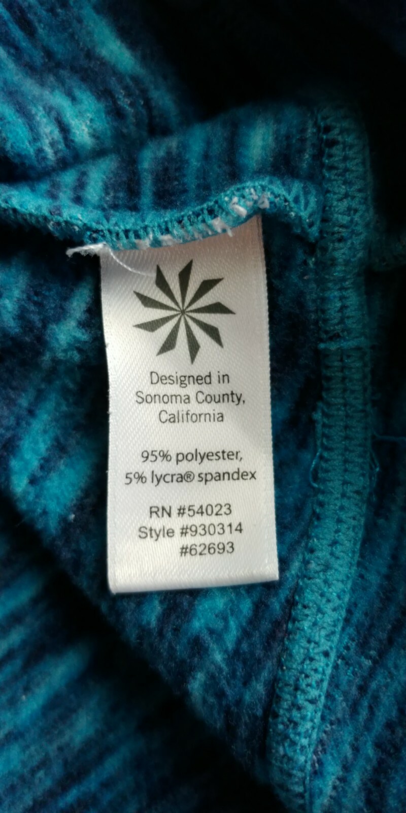 ATHLETA Space Dye Tranquility Pullover Cowl Neck Fleece Line Sz XXS Geode Blue