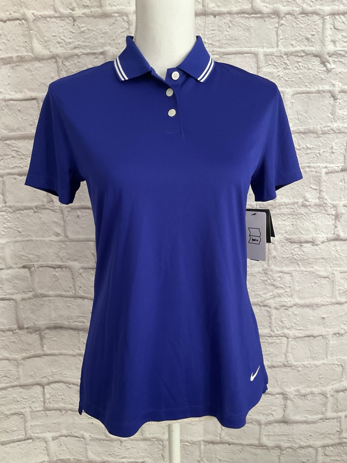 Nike S Purple Golf Dri-Fit Polo Shirt Womens Standard Fit Collared Short Sleeve