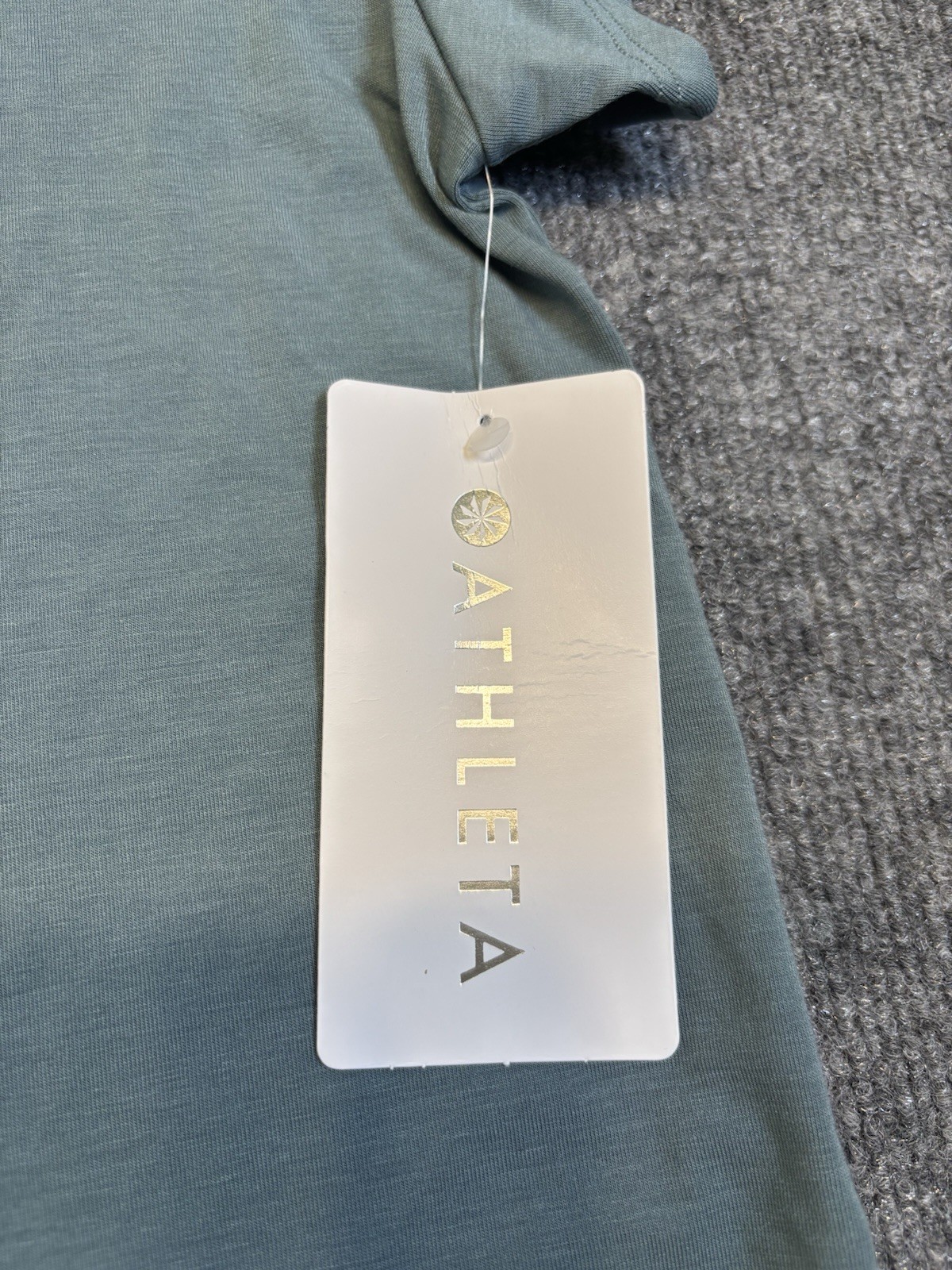 Athleta Move With Ease Tee Womens Plus 1X Green Relaxed Crew Breathable Stretch