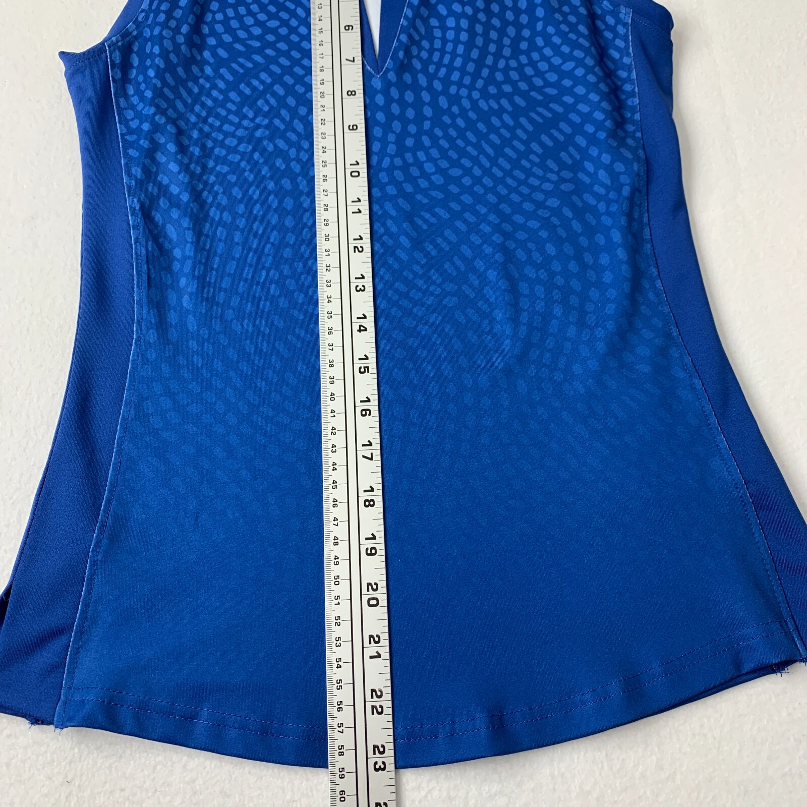Pebble Beach Dry Luxe Performance Womens Golf Tank XS Blue UV Protection Stretch