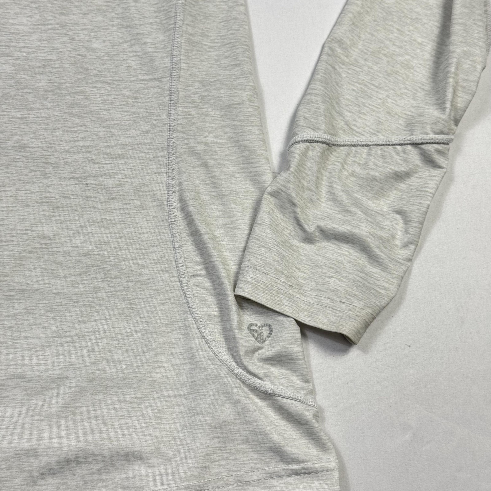 Straight Down Pullover Womens Medium Gray Long Sleeve 1/4 Zip Golf Stretch Top