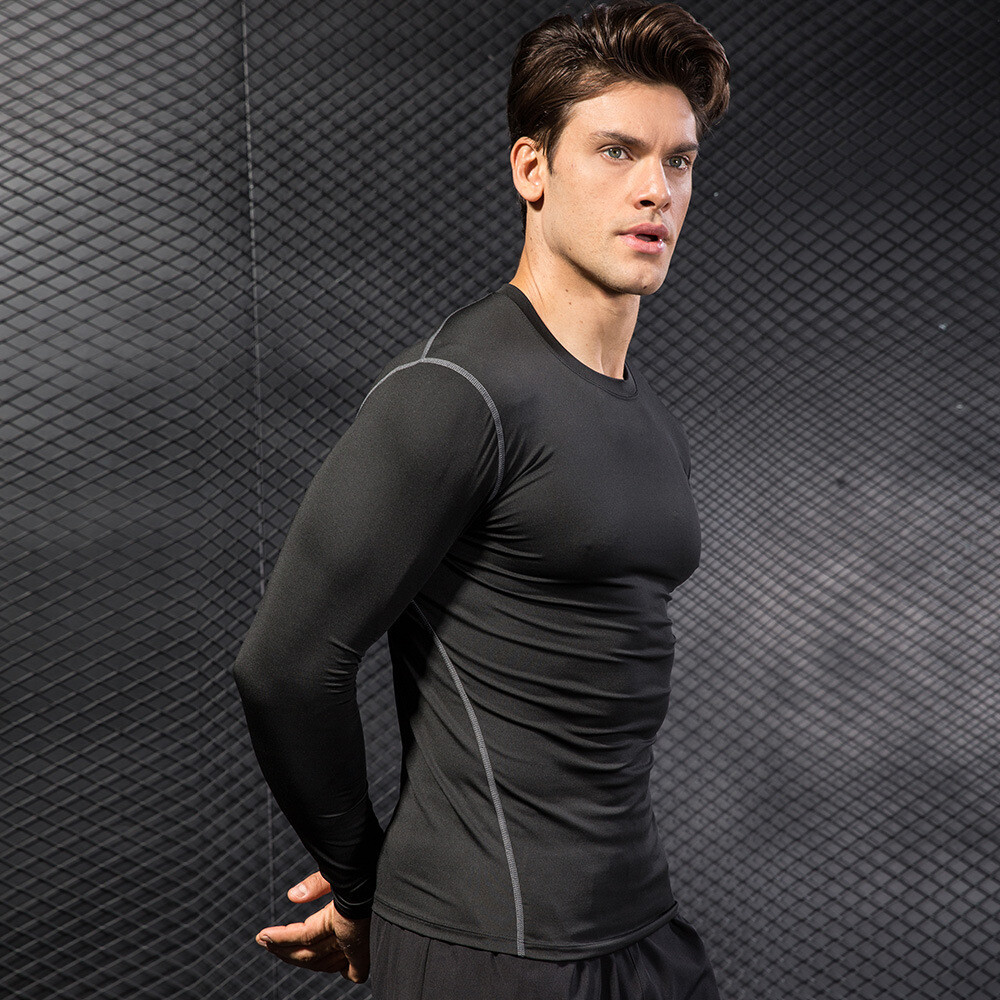 ZONBAILON Men’s Tight Training PRO Quick Dry Sports Fitness Running Long Sleeve