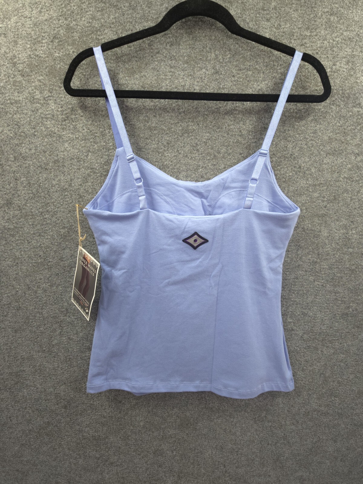 Inner Waves Organics Activewear Top Womens Small Adjustable Padded Lined Blue