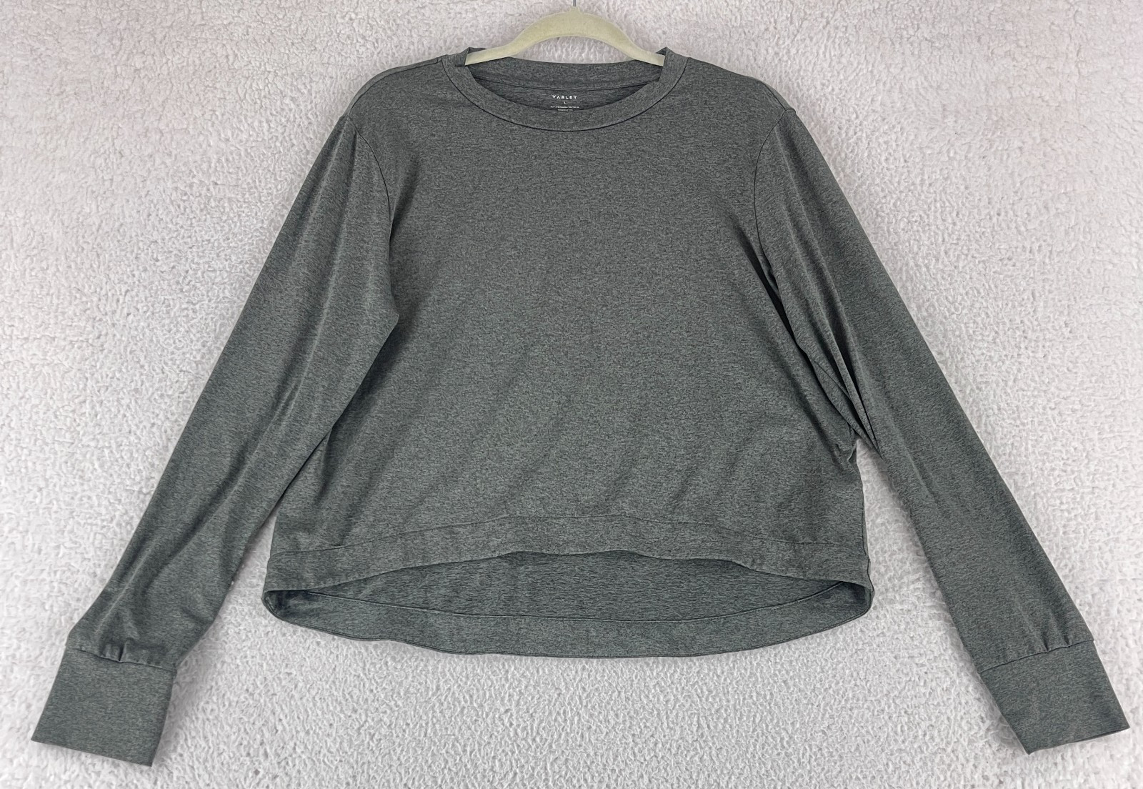 Varley Dalwood Top Womens Large Gray Active Stretch Jersey Long Sleeve Pullover