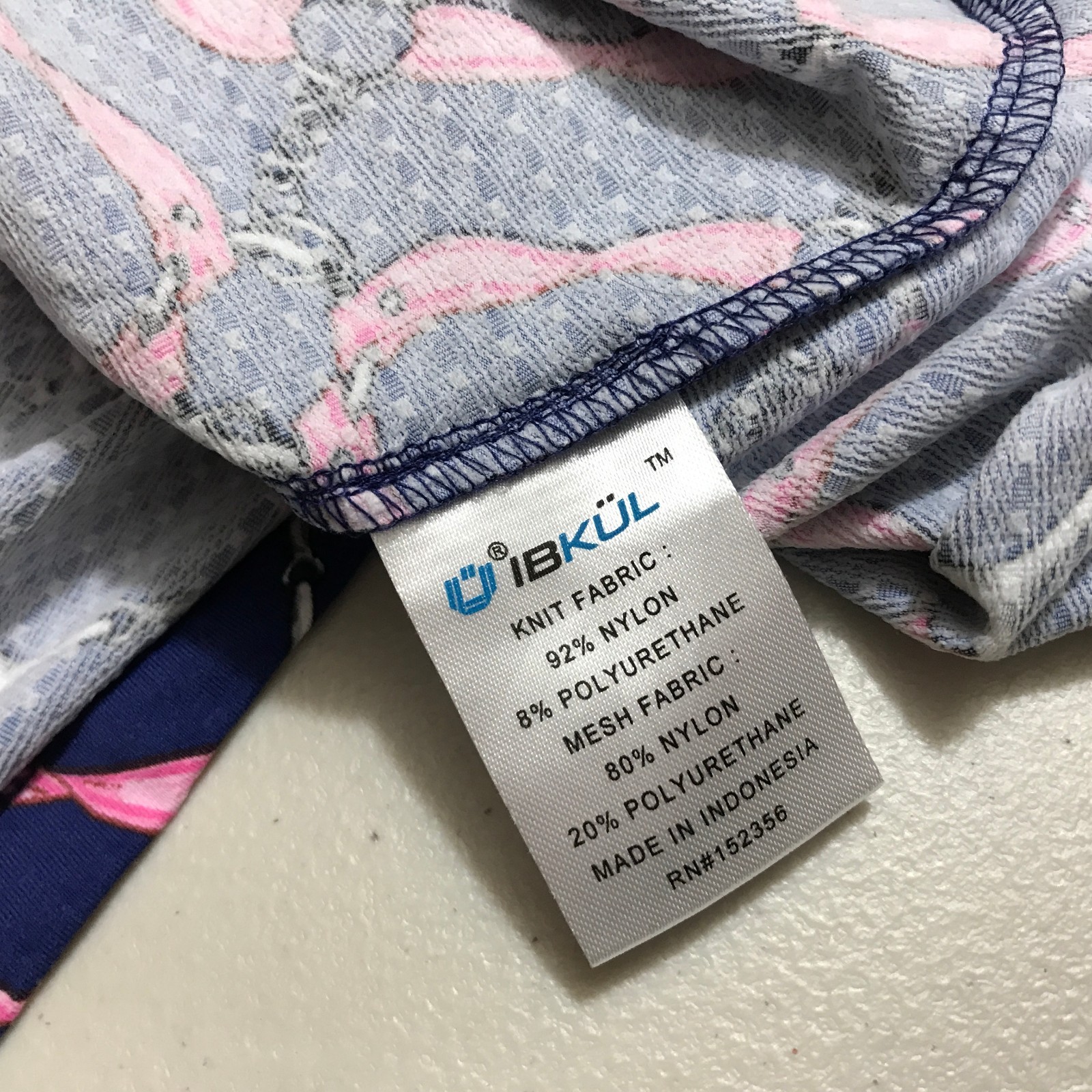 Ibkul Women’s Long Sleeve Sun Shirt 1/4 Zip Blue Pink Equestrian Print Top XXL