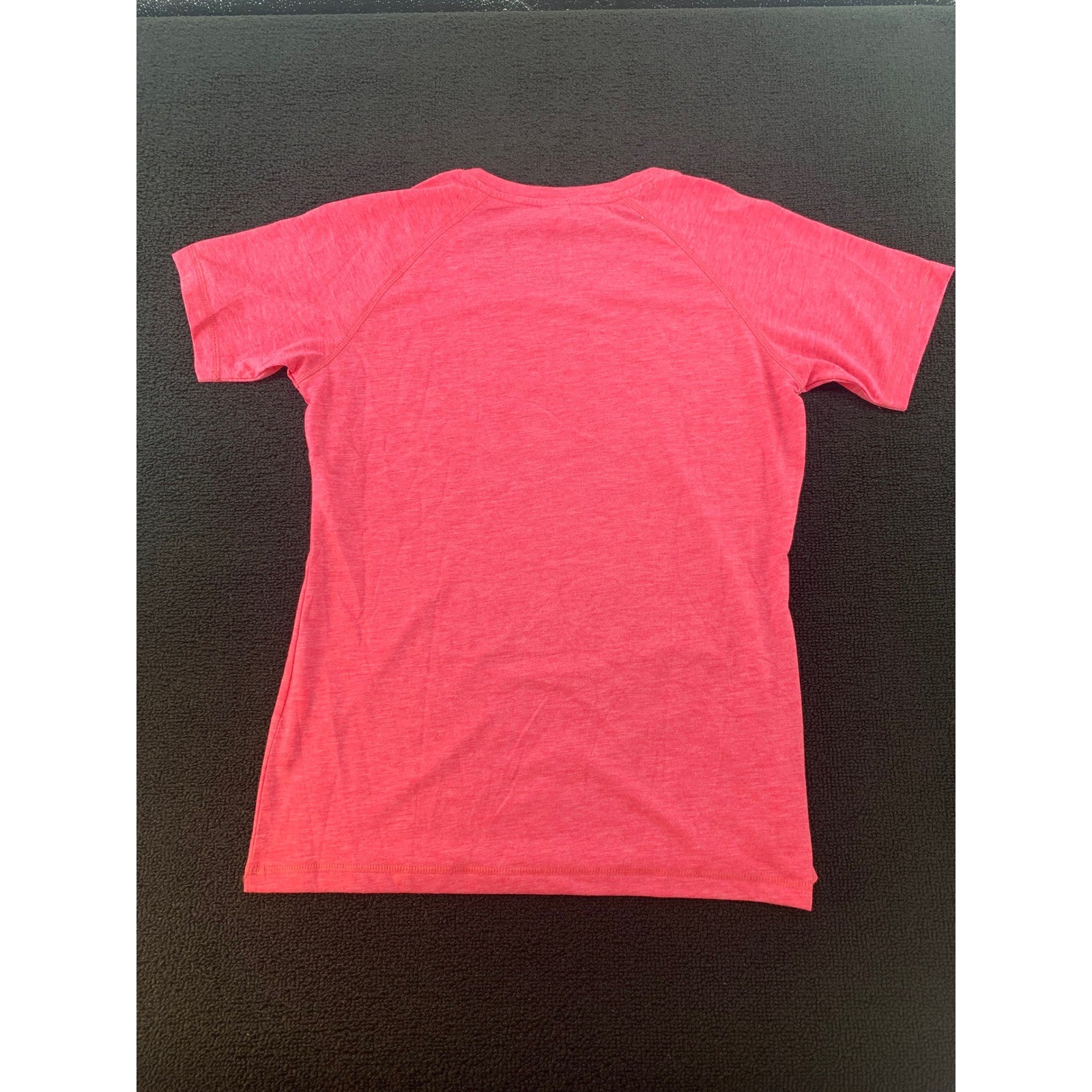 Sport Tek Ladies Coral Pink Heathered Athletic T Shirt Size Small Short Sleeve