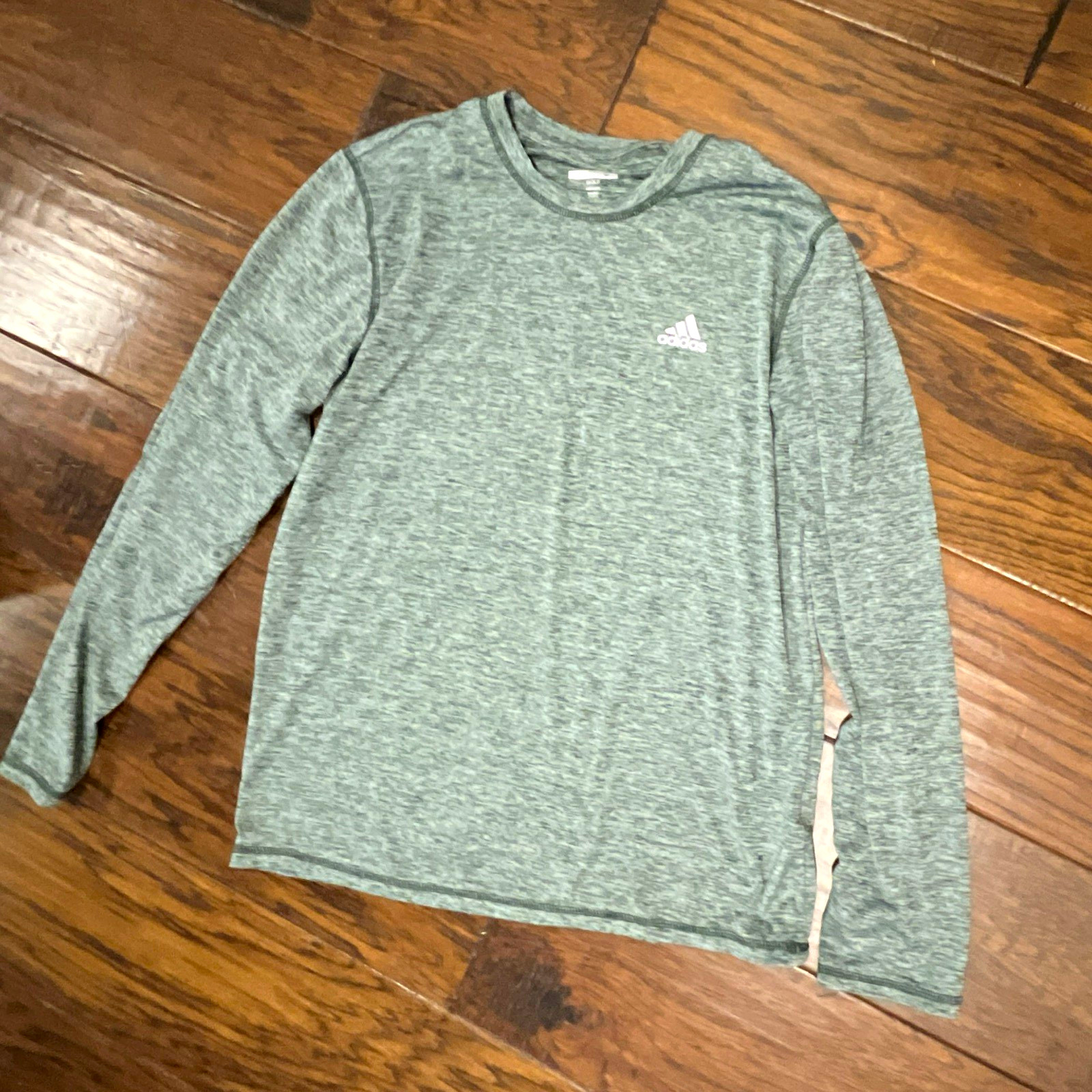 adidas Climalite Women’s M Gray Heather Long Sleeve Crew Neck Top Running