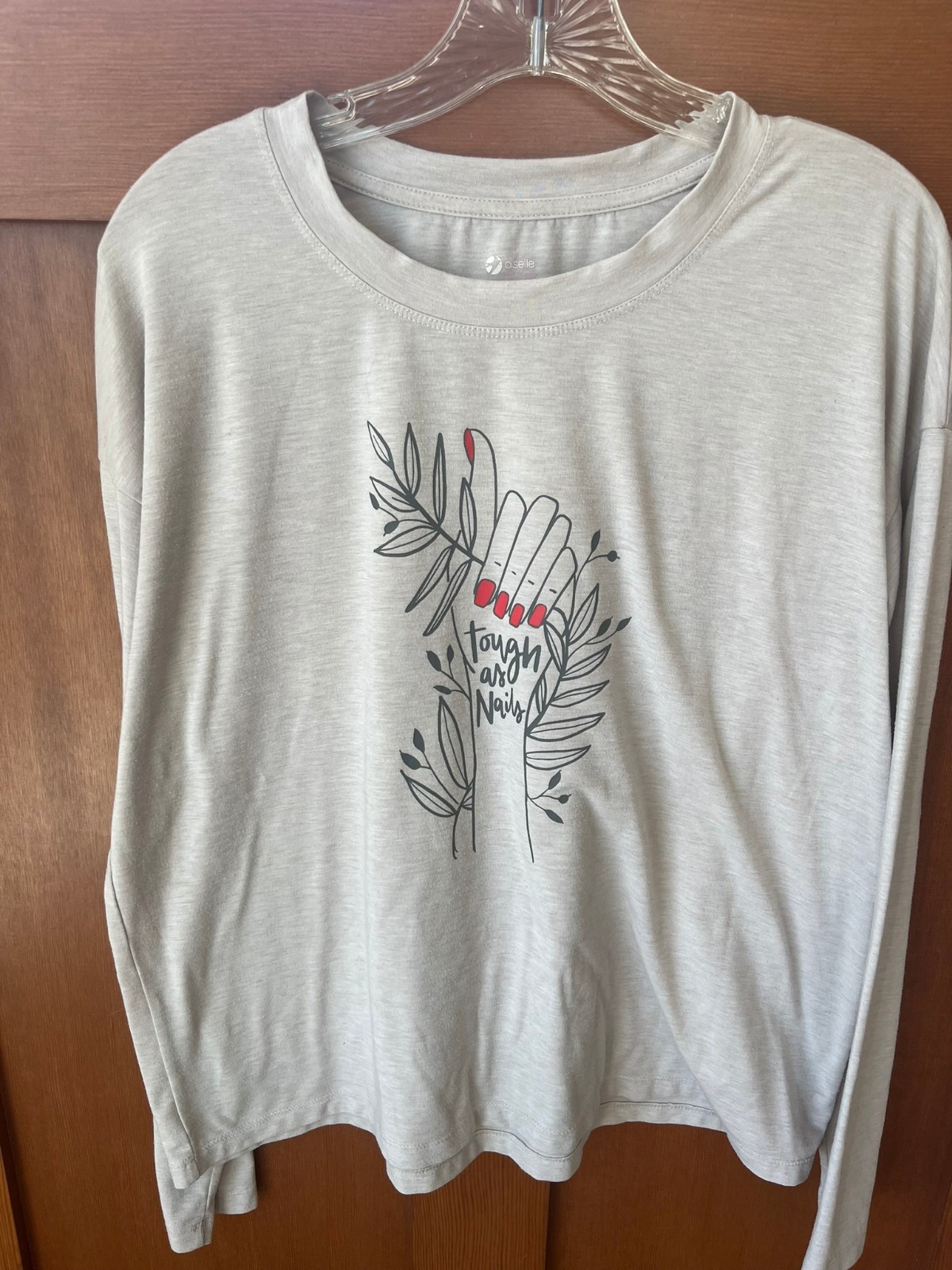 Oiselle Women’s Long Sleeve Top Running Wicking Breathable Tough as Nails; Med