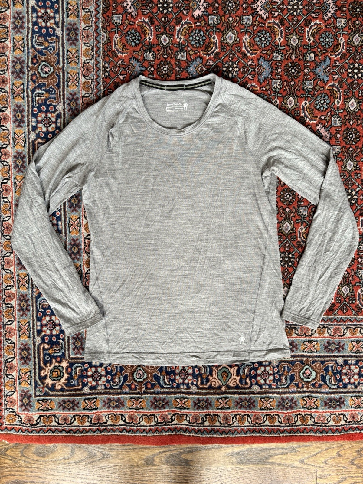 Smartwool Women’s Gray Merino 150 Long Sleeve Wool Layer Tee Large