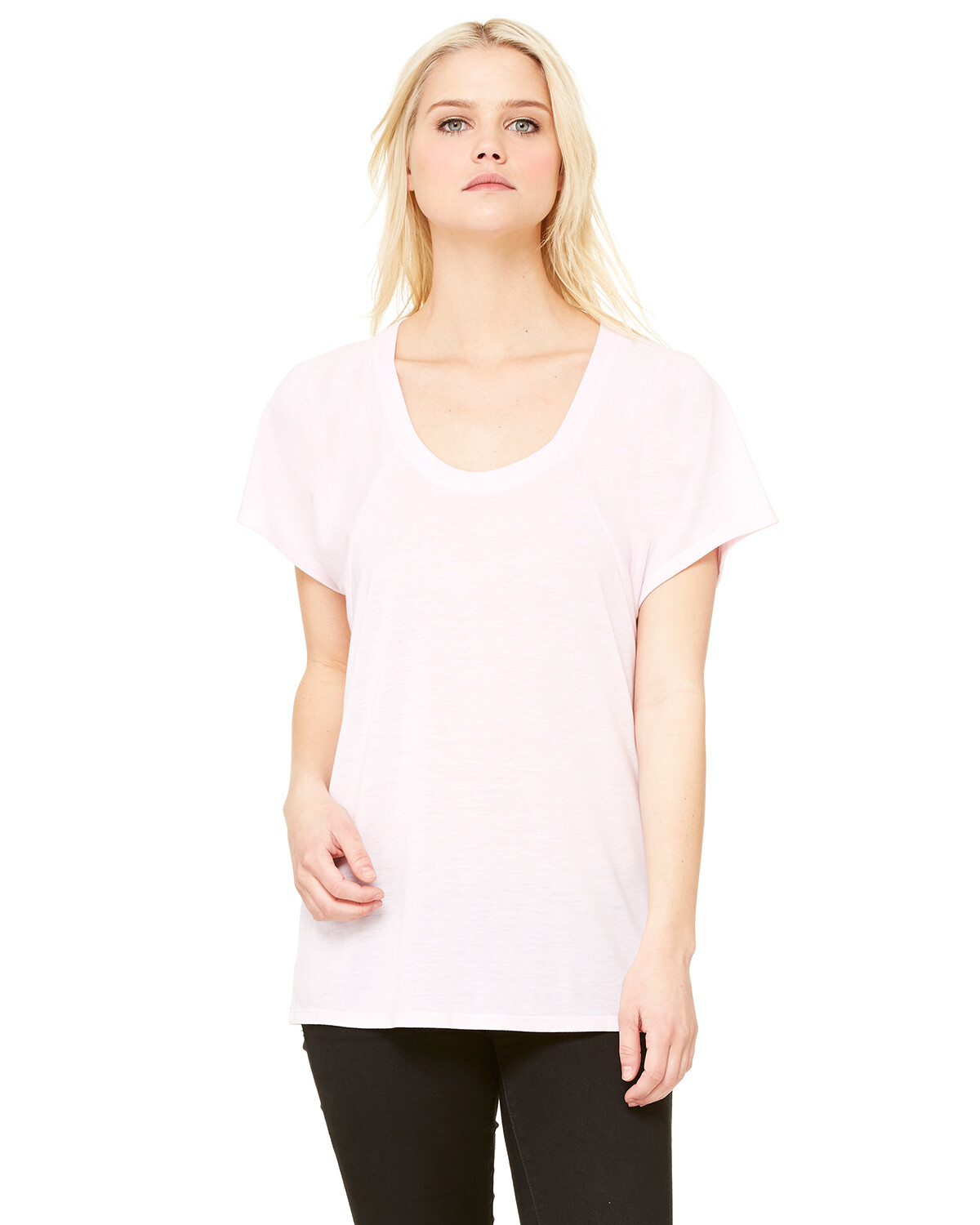 Bella + Canvas Ladies Flowy Raglan T-Shirt B8801 65% Polyester 35% Viscose S-2XL
