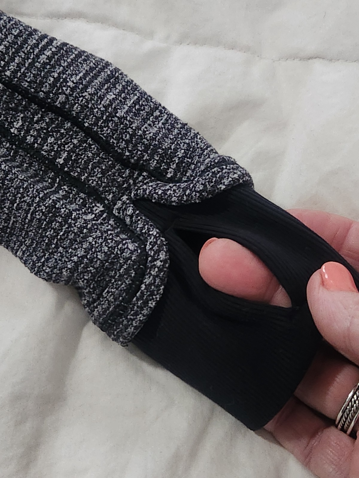 Lululemon Base Runner 1/2 Zip Heather Herringbone Black High Neck Womens Sz 4