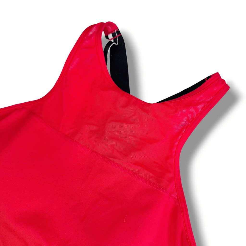 LES MILL Reebok Long Bra Training Top Criss-Cross Racerback High-Neck Women’s S